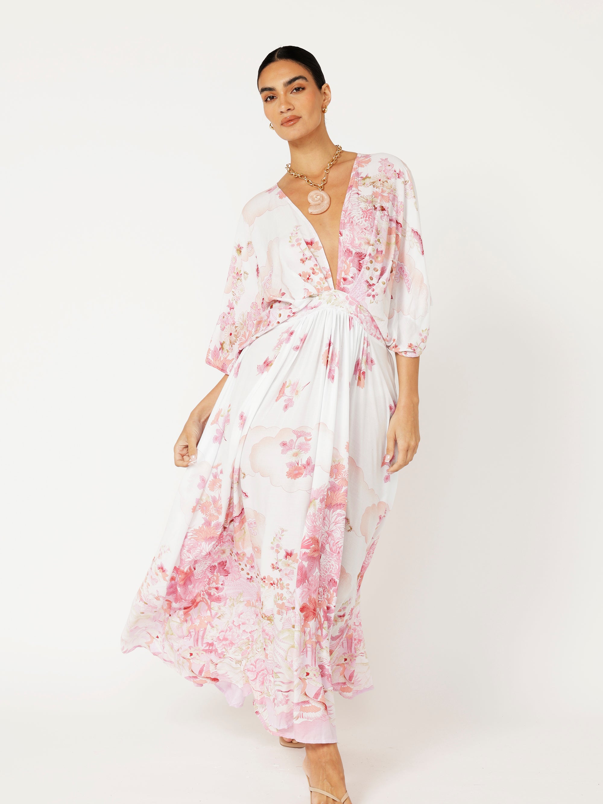 Meredith Dress | Tokyo Petals - Saffron Road