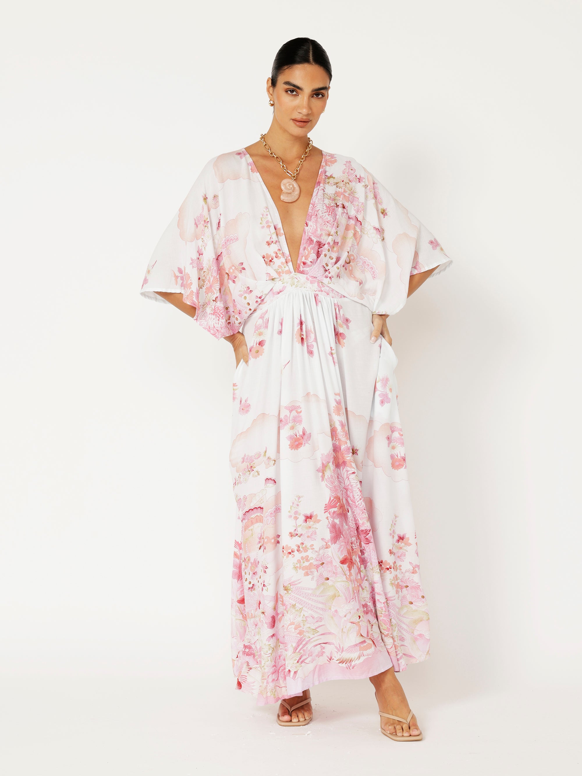 Meredith Dress | Tokyo Petals - Saffron Road