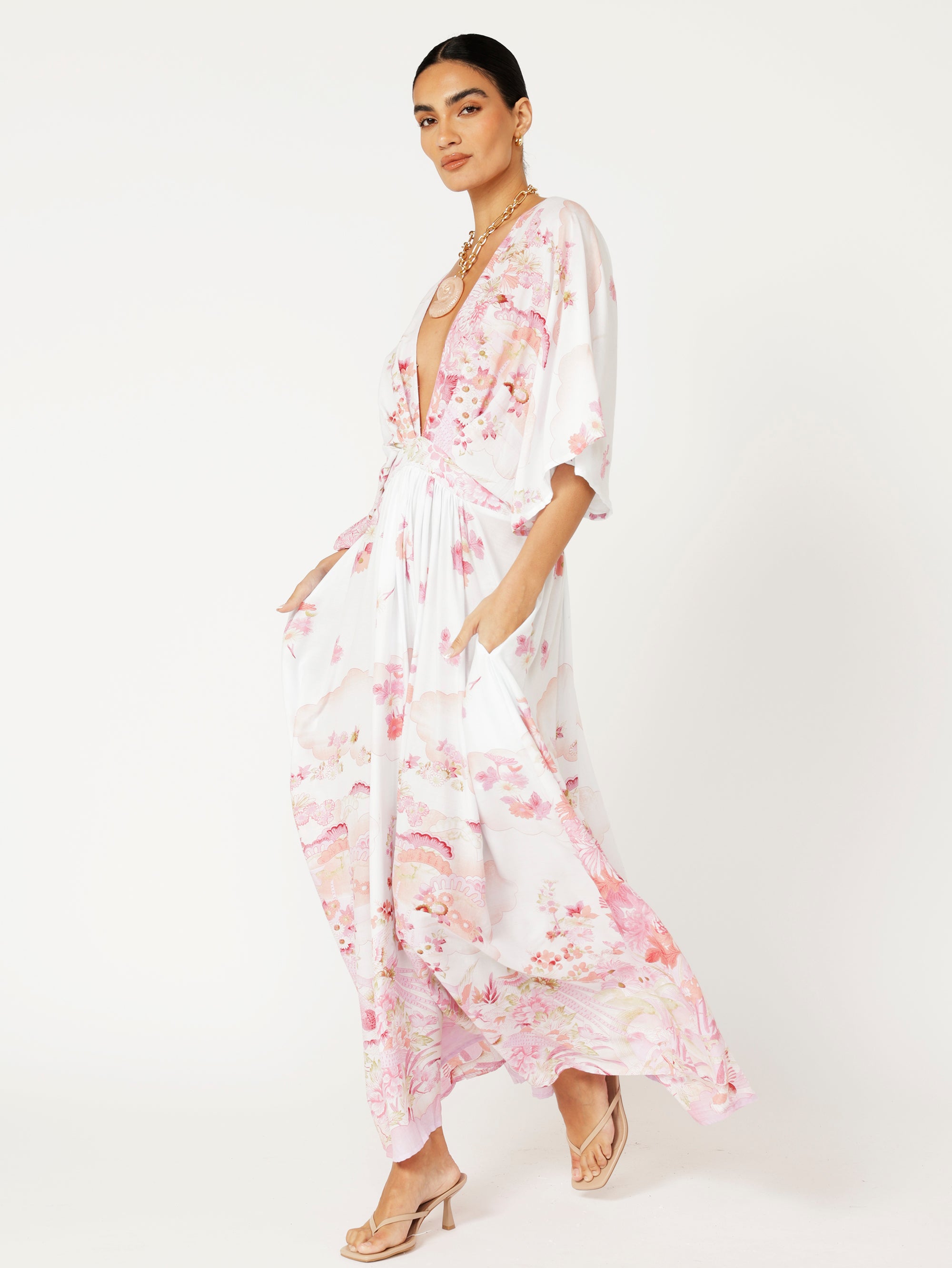 Meredith Dress | Tokyo Petals - Saffron Road