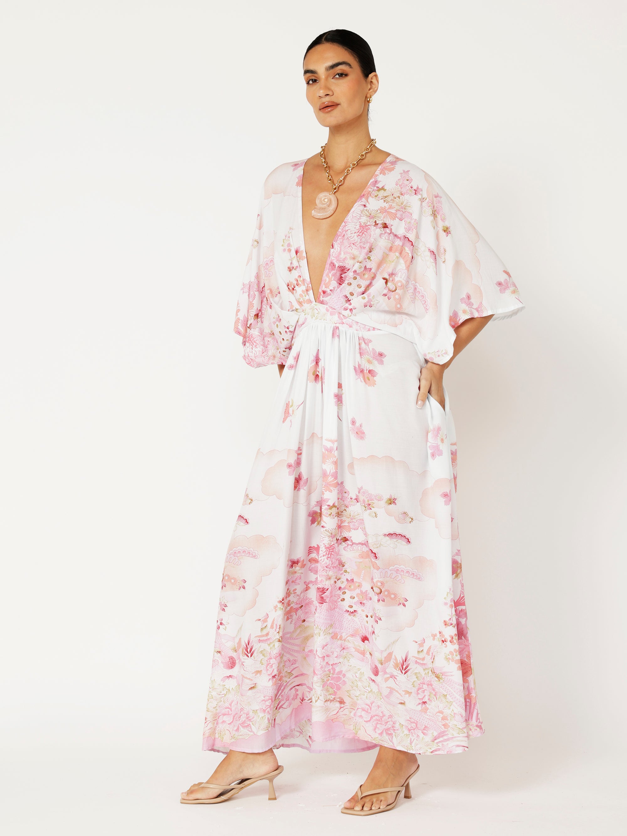 Meredith Dress | Tokyo Petals - Saffron Road