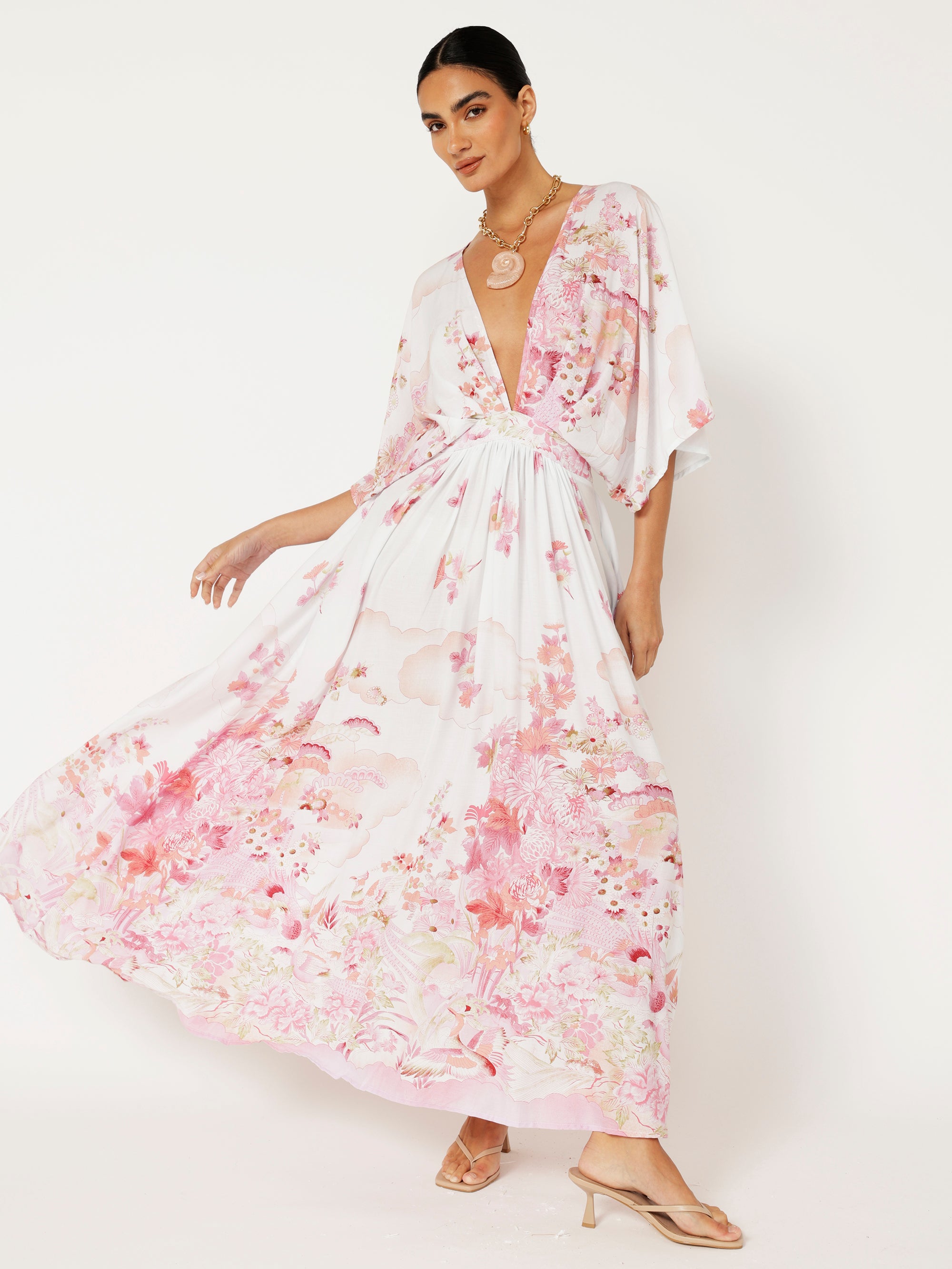 Meredith Dress | Tokyo Petals - Saffron Road