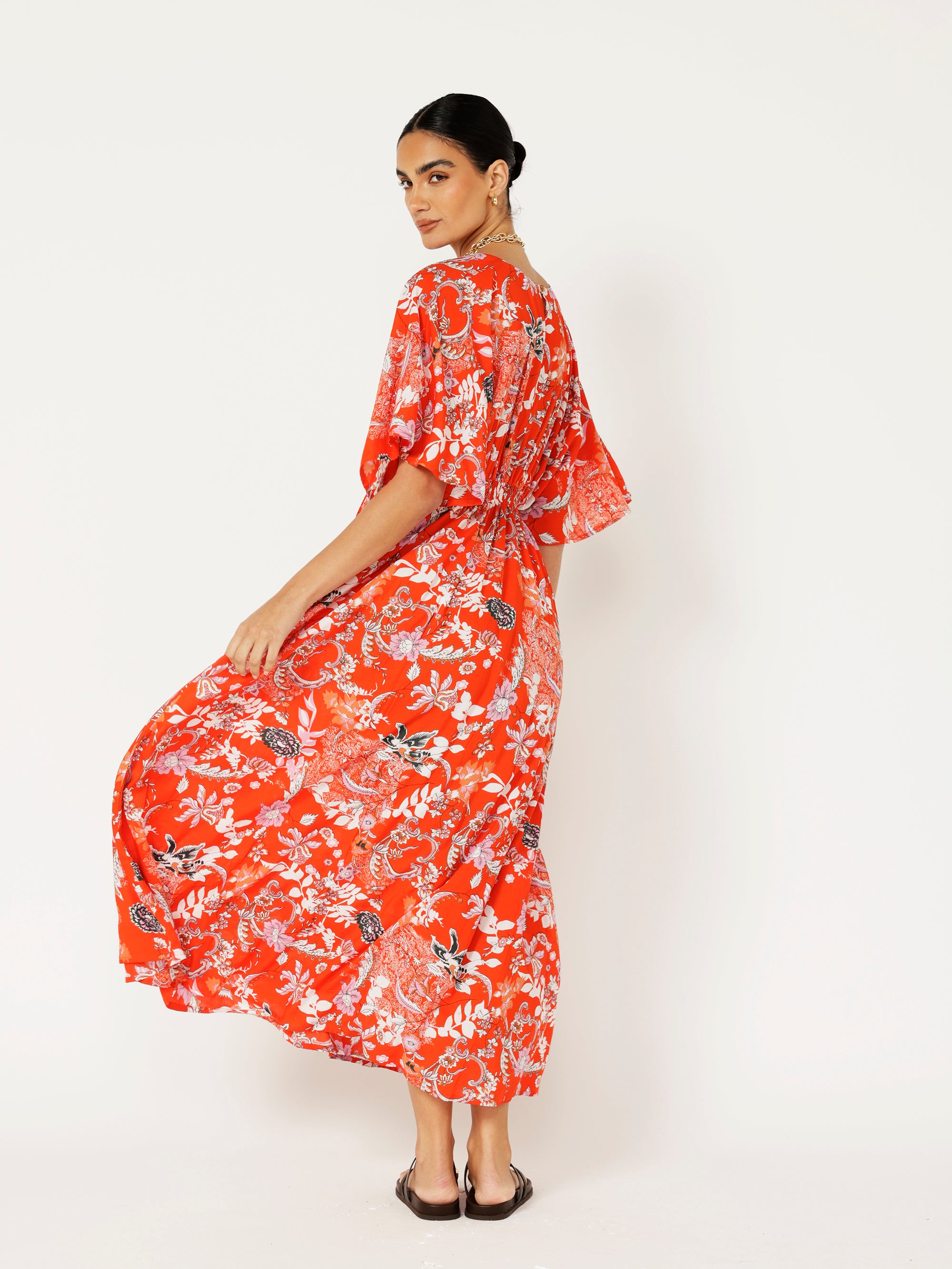 Meredith Dress | Chilli Orchid - Saffron Road