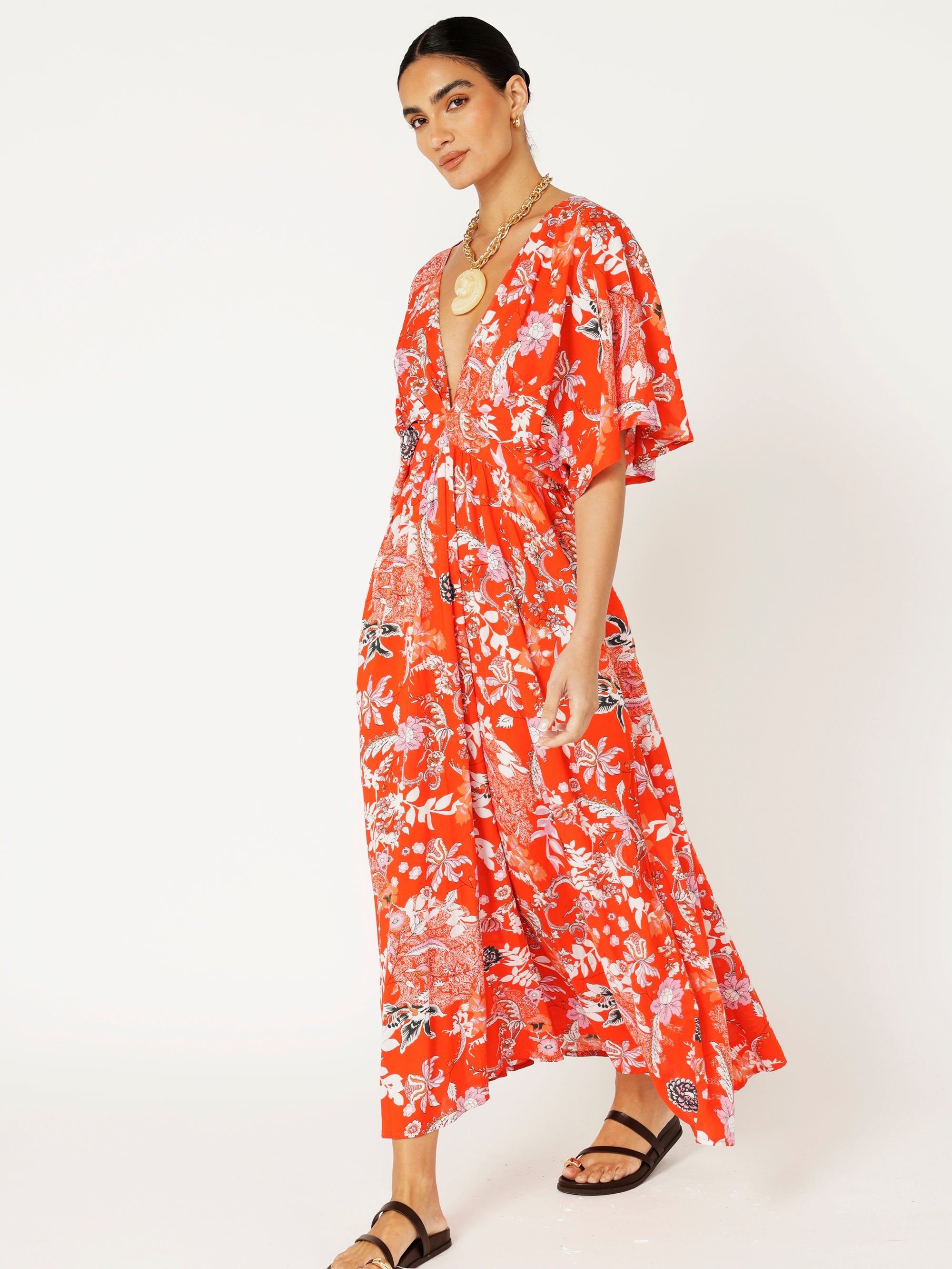 Meredith Dress | Chilli Orchid - Saffron Road