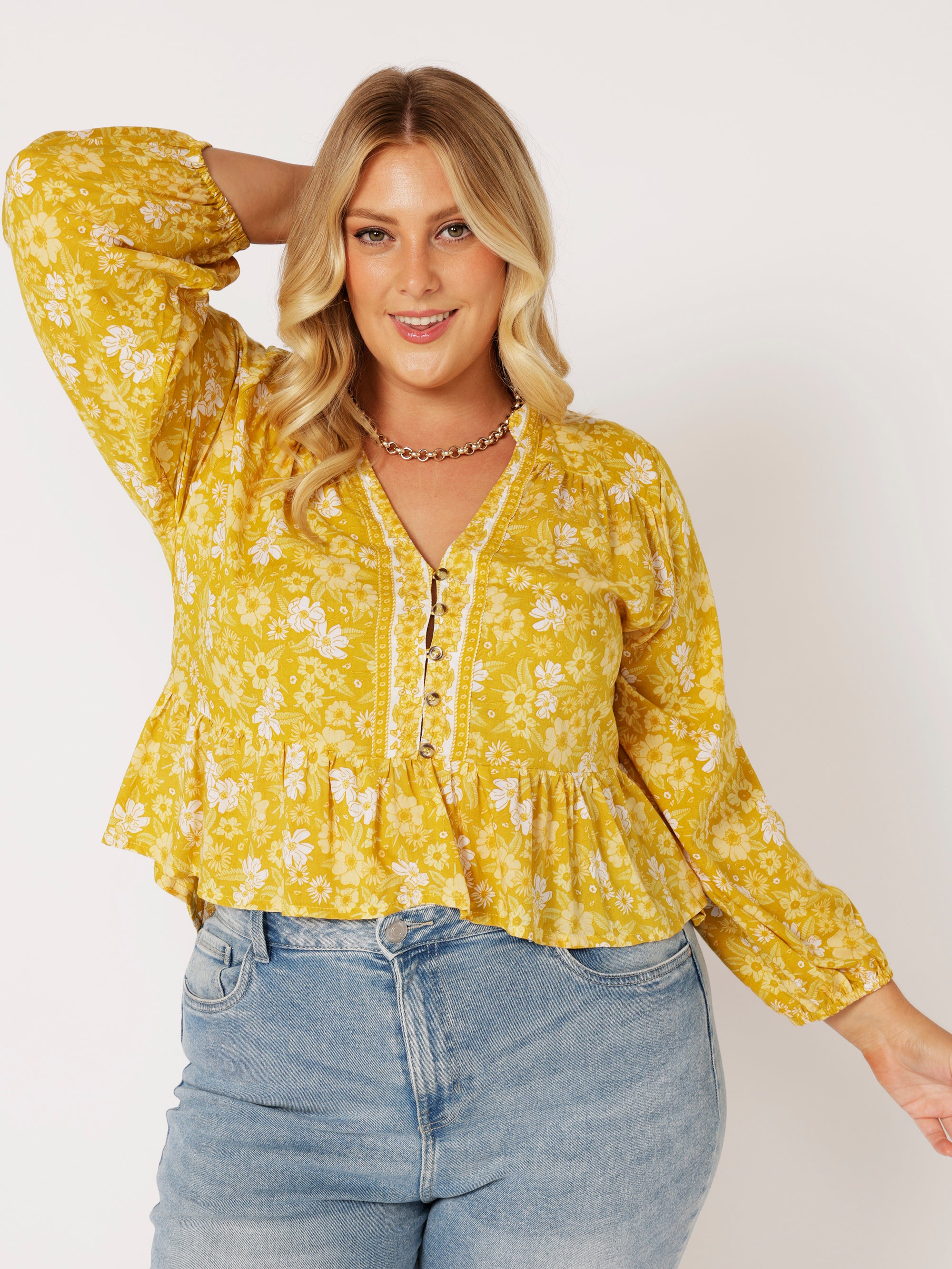 Jilly Blouse | Marigold - Saffron Road