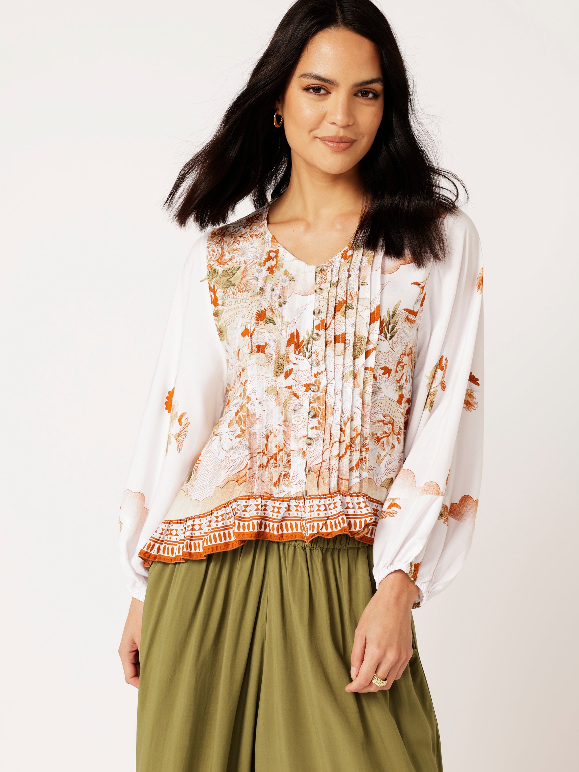 Lily Rose Top LS | Tokyo Cinnamon - Saffron Road