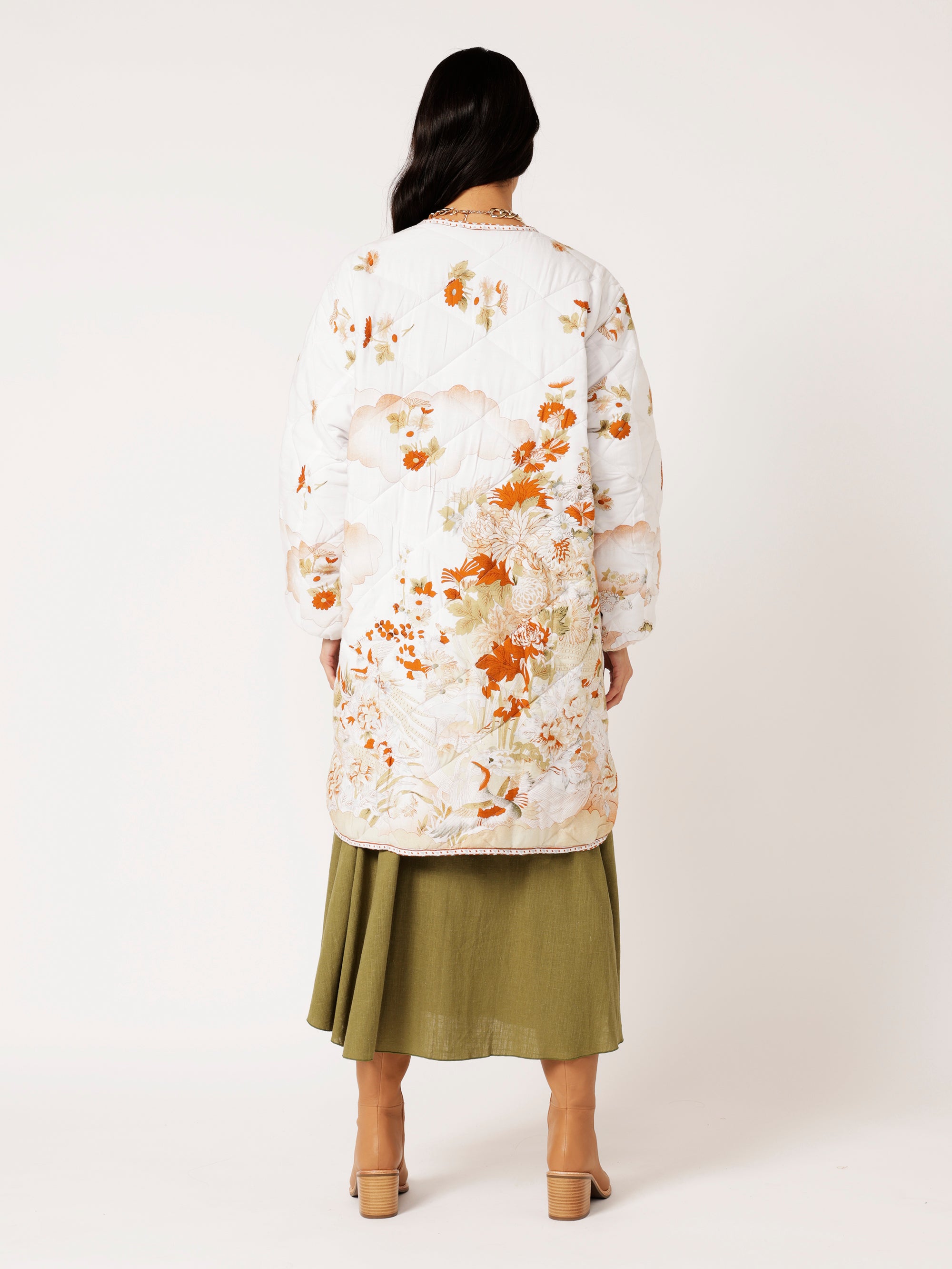 Quilted Jacket LONG | Tokyo Cinnamon - Saffron Road