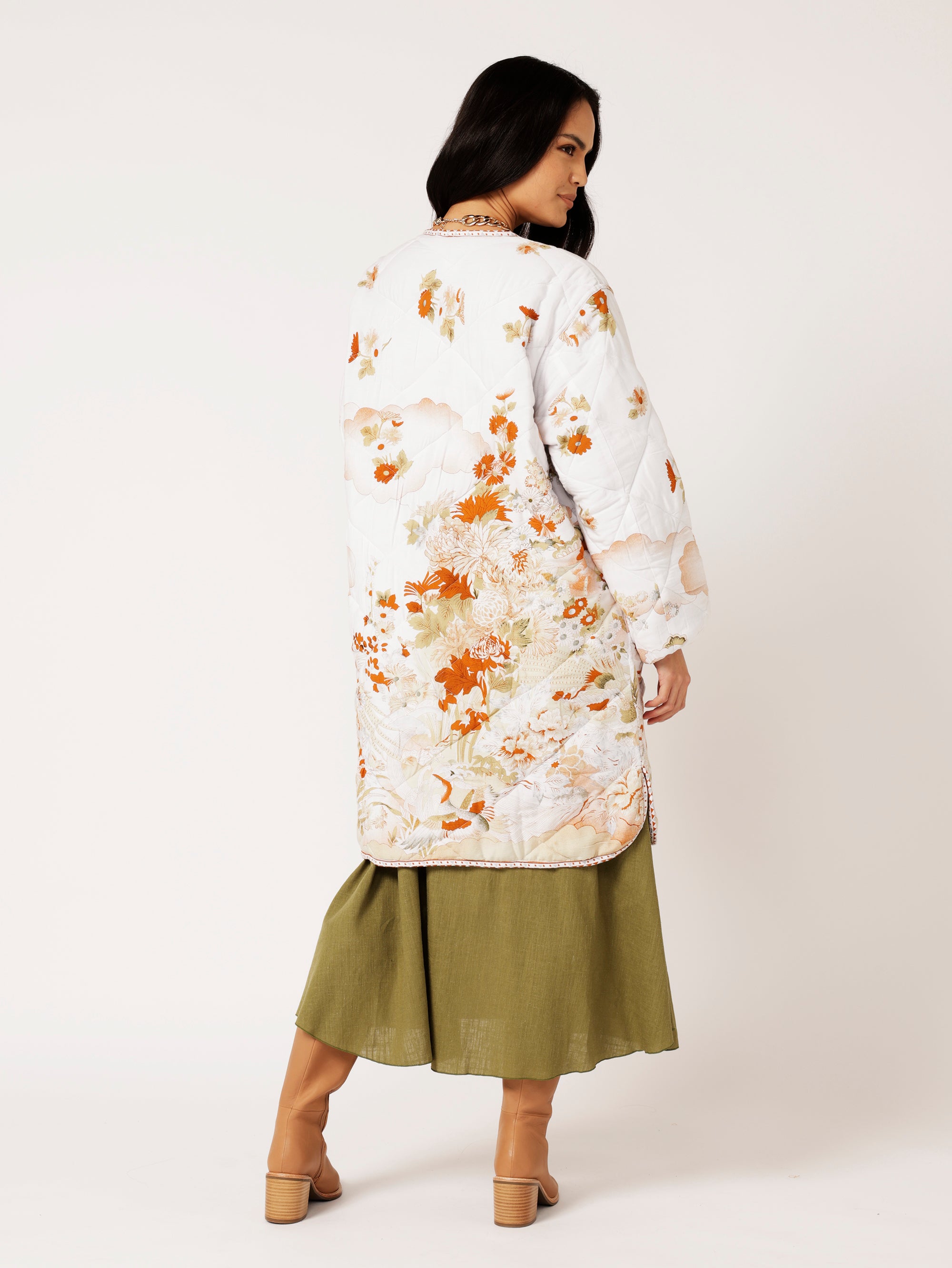 Quilted Jacket LONG | Tokyo Cinnamon - Saffron Road