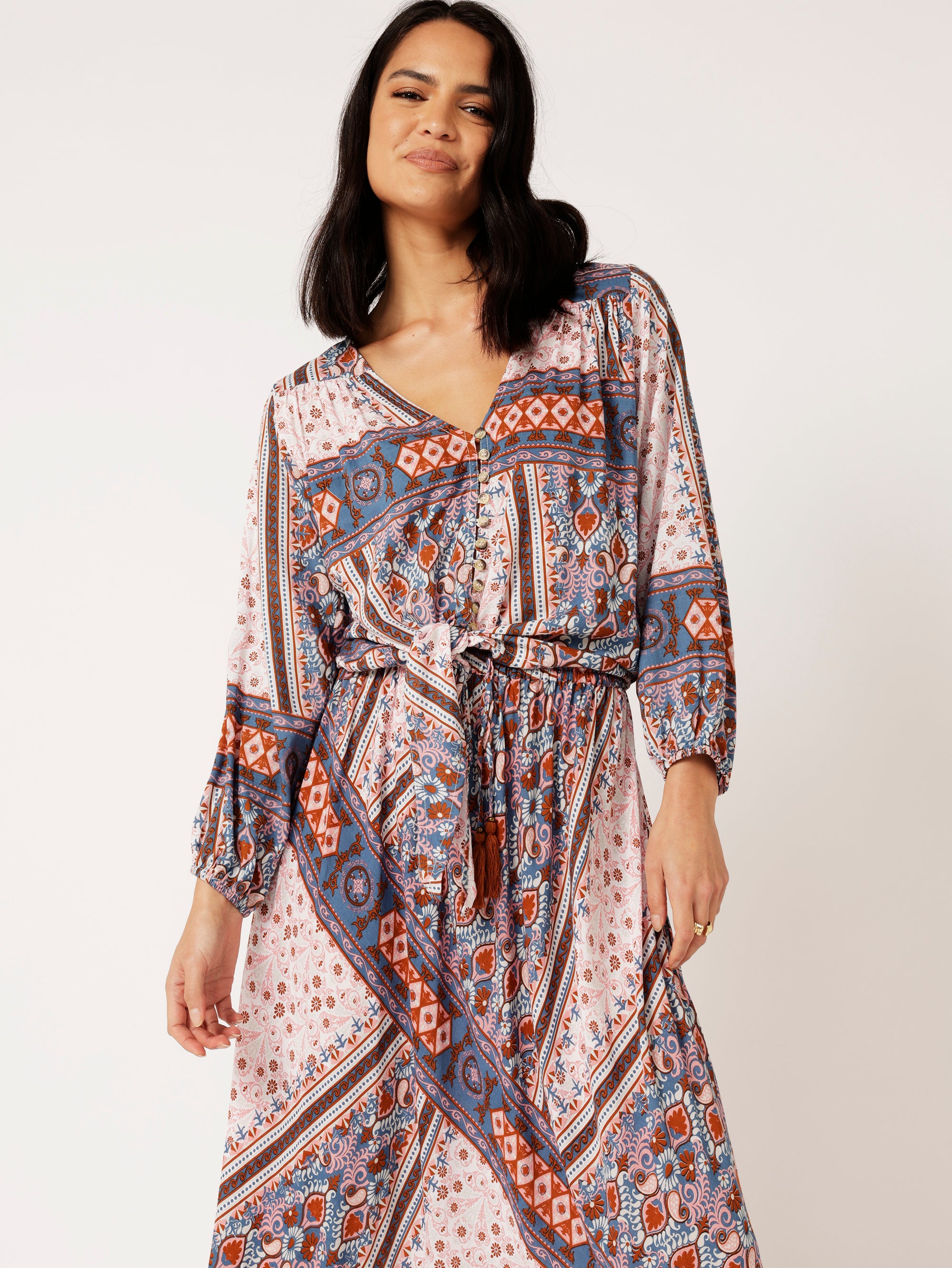 Jasmine Tie Top | Bluebell Tapestry - Saffron Road