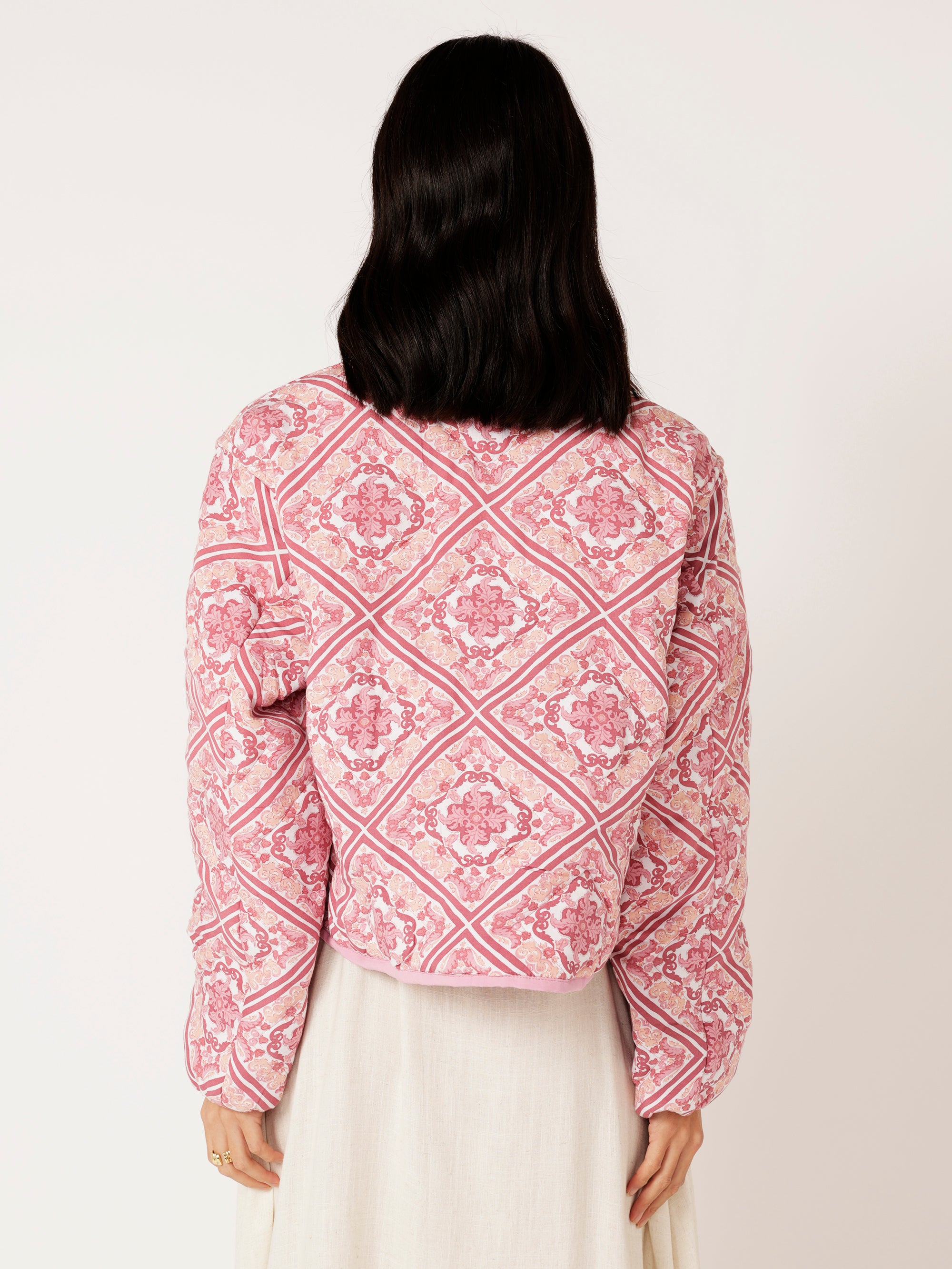 Quilted Jacket CROPPED | Tea Rose Tile - Saffron Road