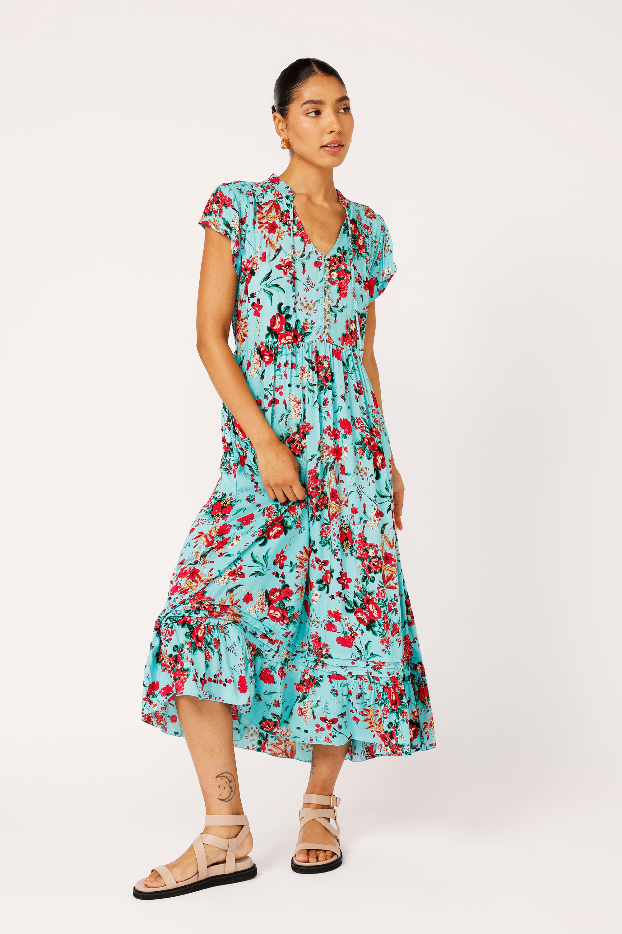 Juliette Dress MIDI | Antique Rose - Saffron Road