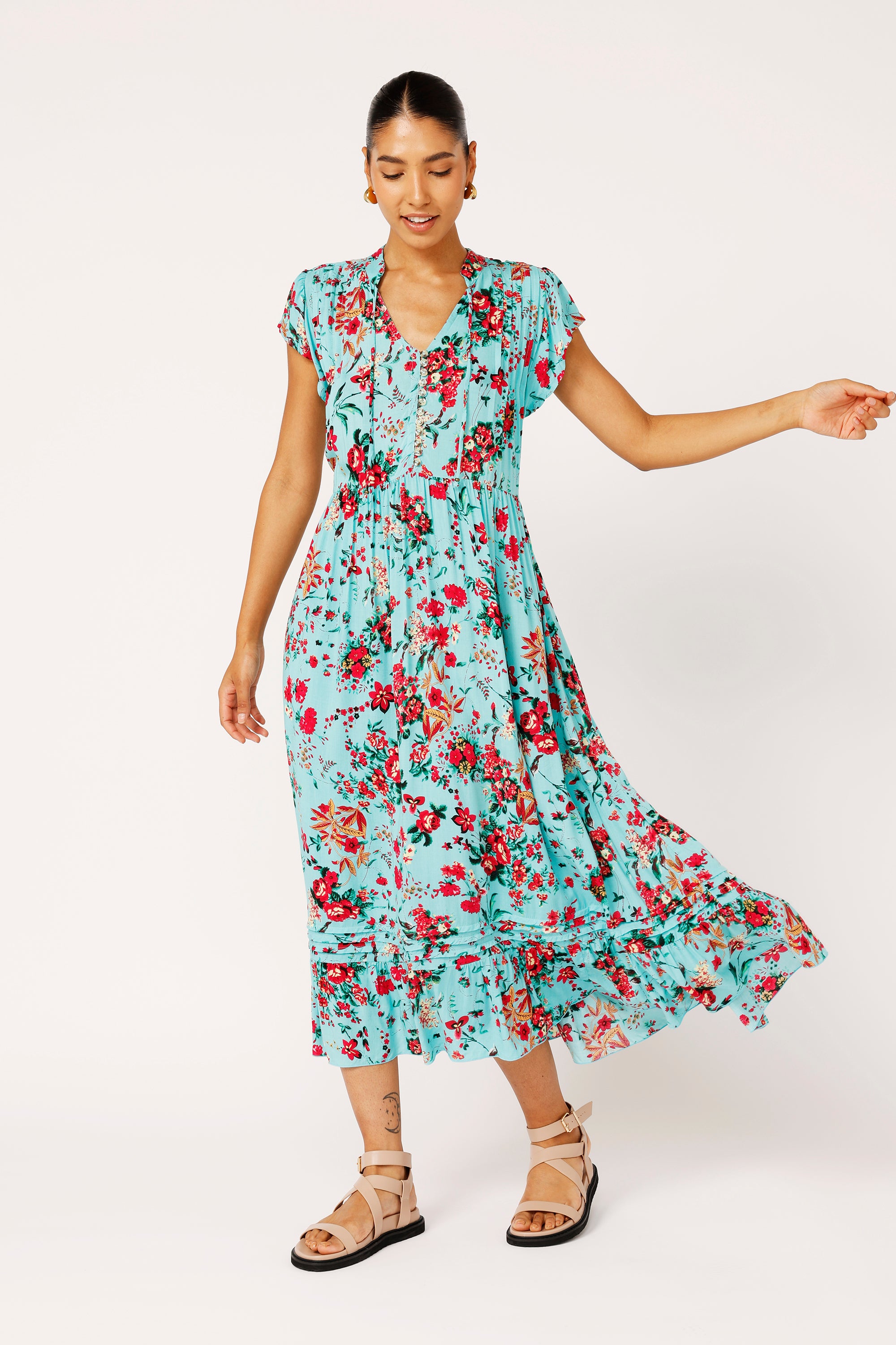 Juliette Dress MIDI | Antique Rose - Saffron Road