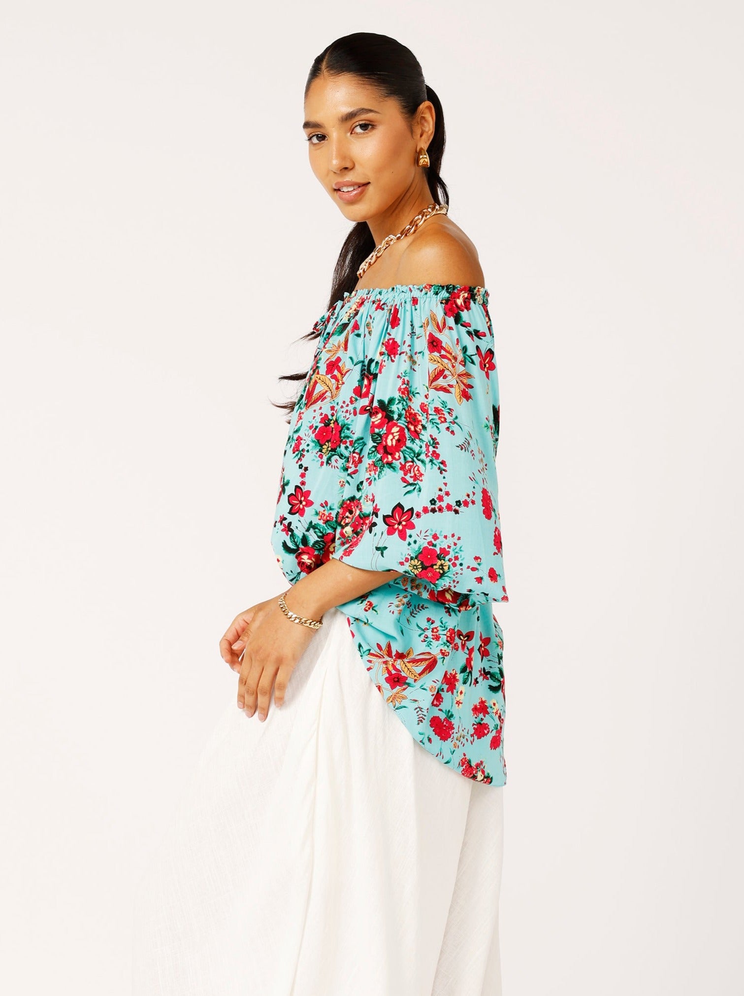 Saffron Road Paris Night Top Antique Rose