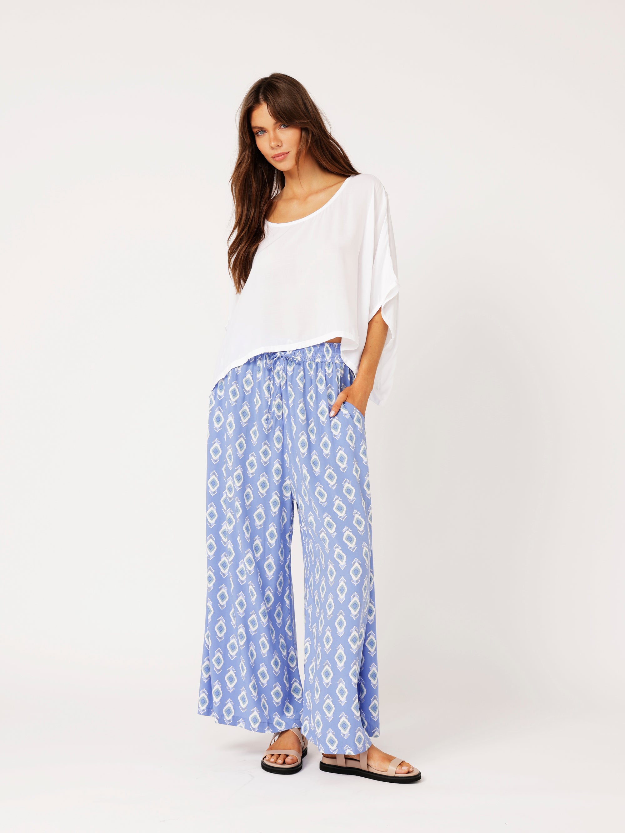 Palazzo Pant | All Eyes on You Blue - Saffron Road