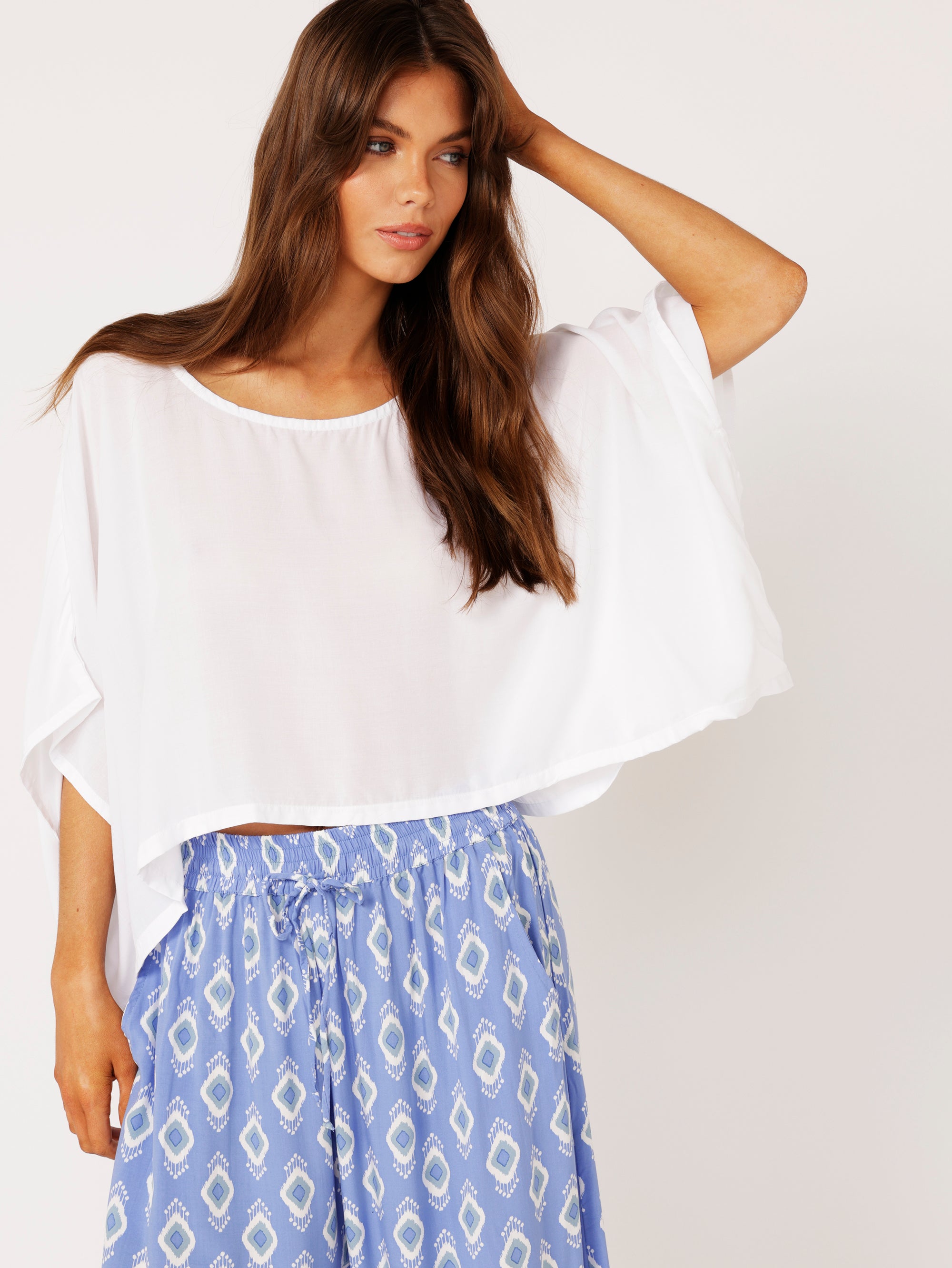 The Nat Top (Cropped) | White - Saffron Road