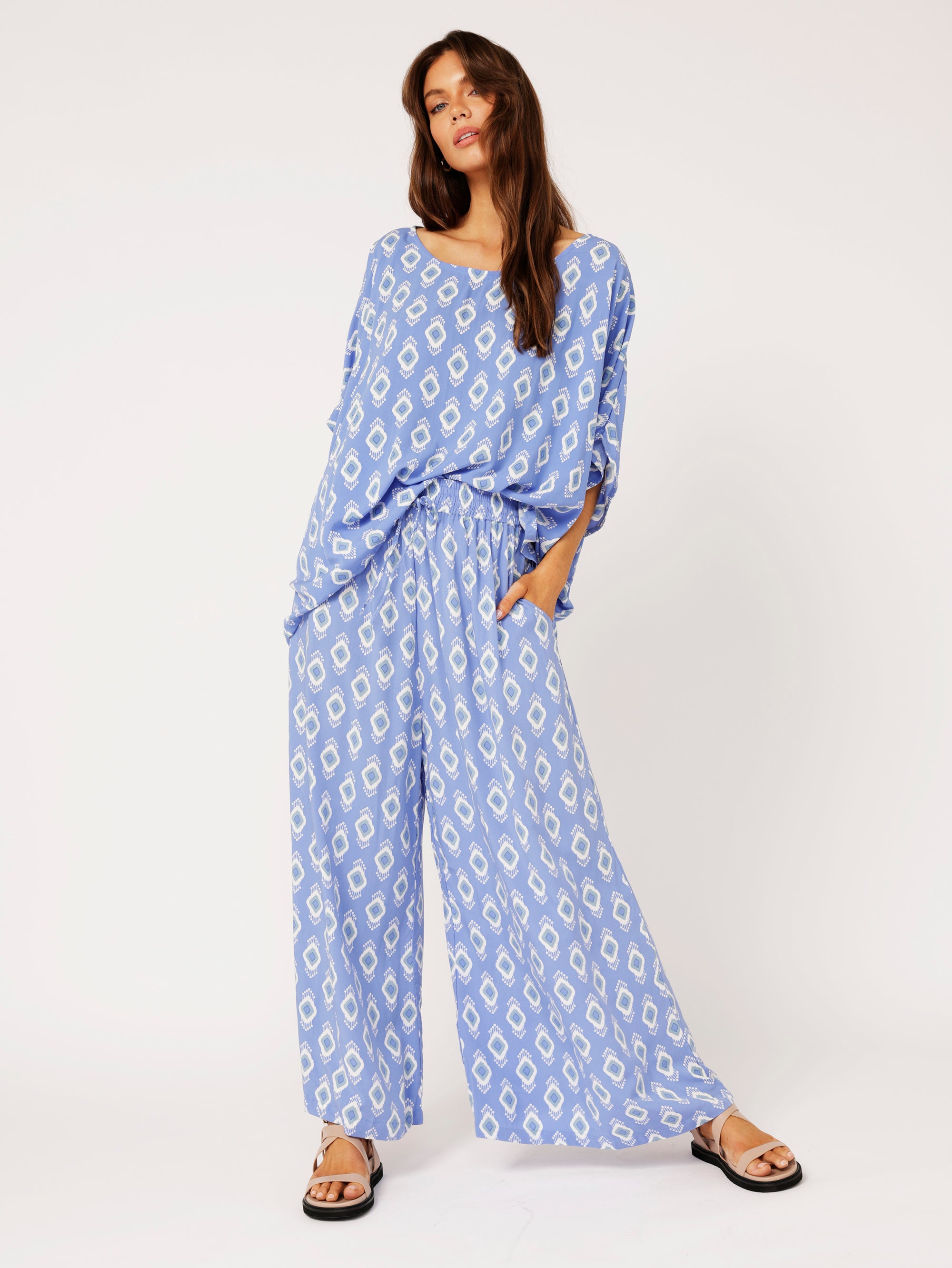 Palazzo Pant | All Eyes on You Blue - Saffron Road