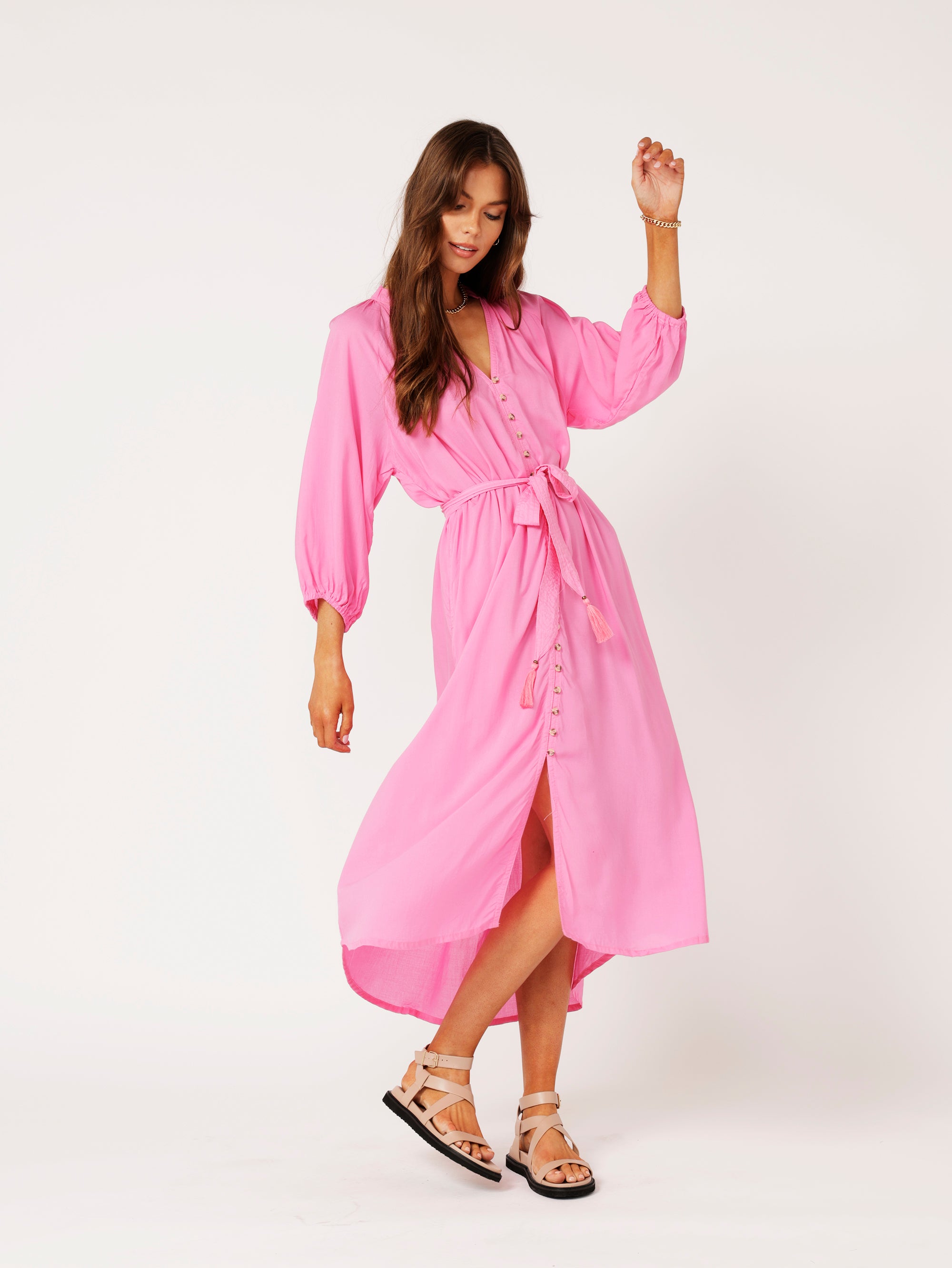 Take Me Away Dress | Pink Flamingo - Saffron Road