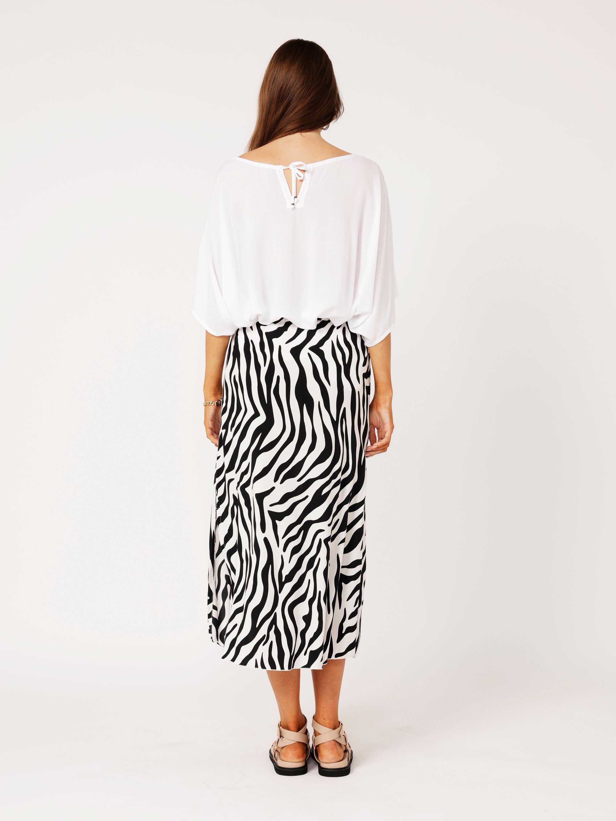 Bias Cut Skirt | Zebra - Saffron Road