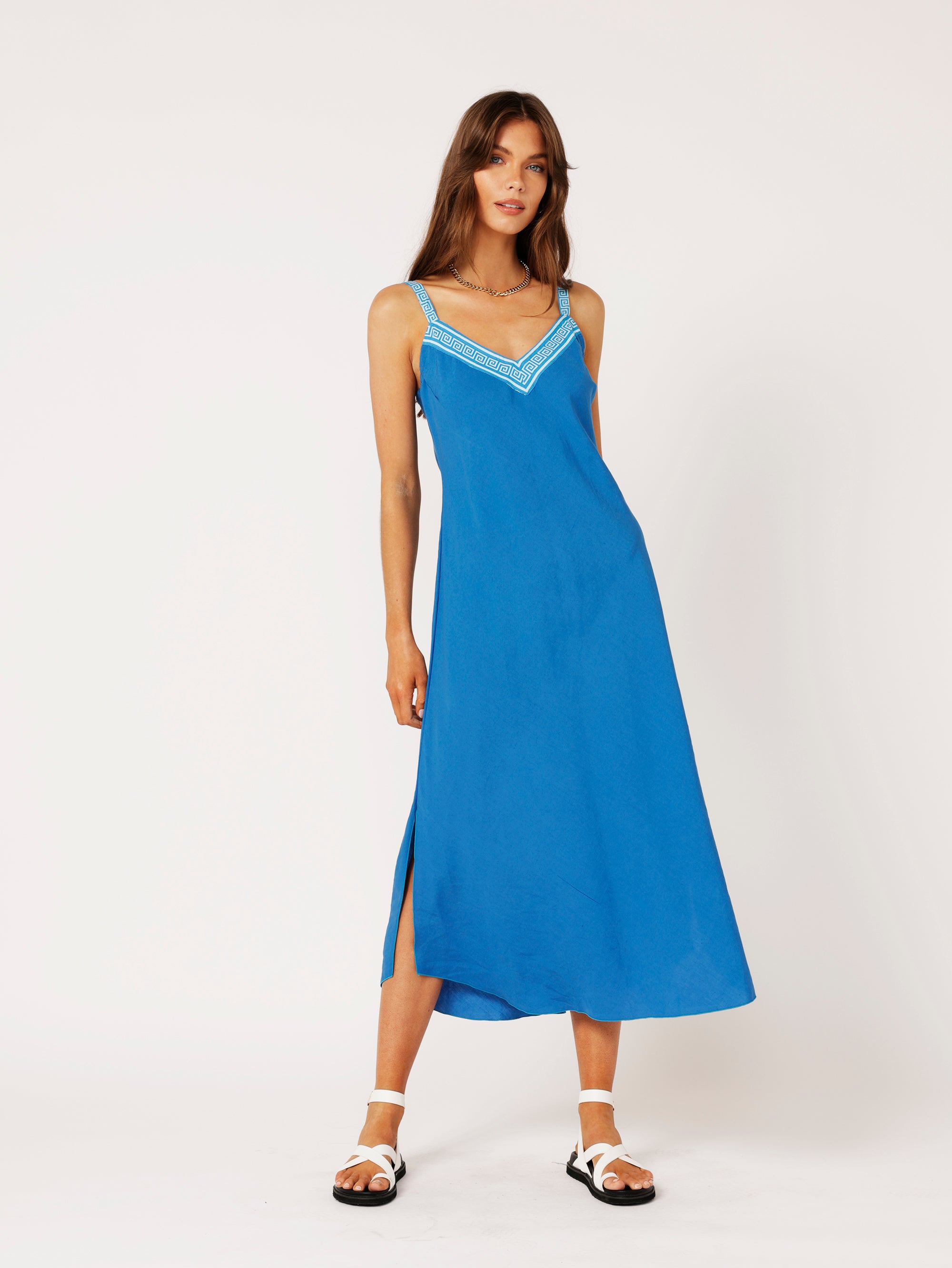 Slip Dress MAXI | Cobalt Blue | Linen - Saffron Road