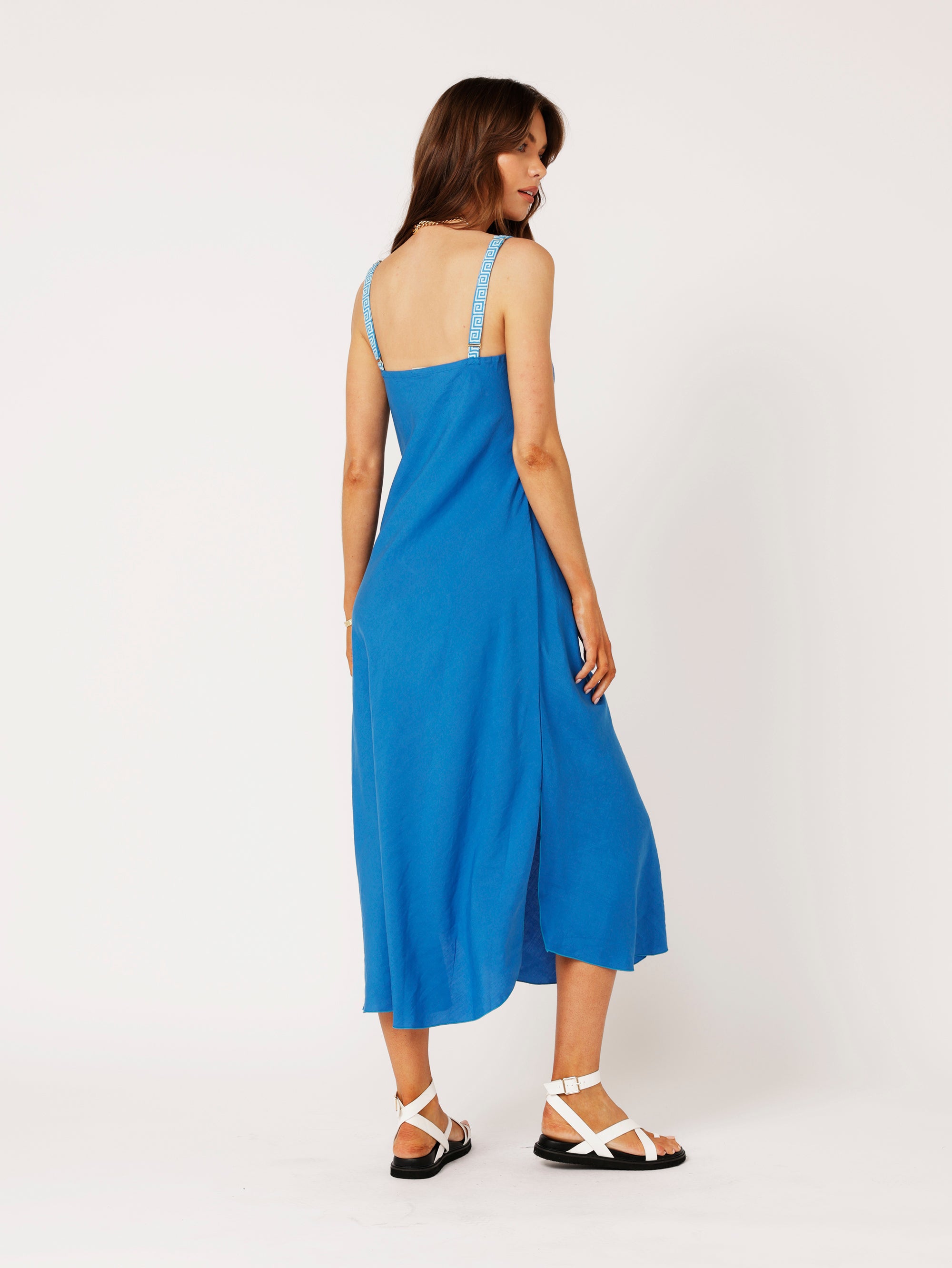 Slip Dress MAXI | Cobalt Blue | Linen - Saffron Road