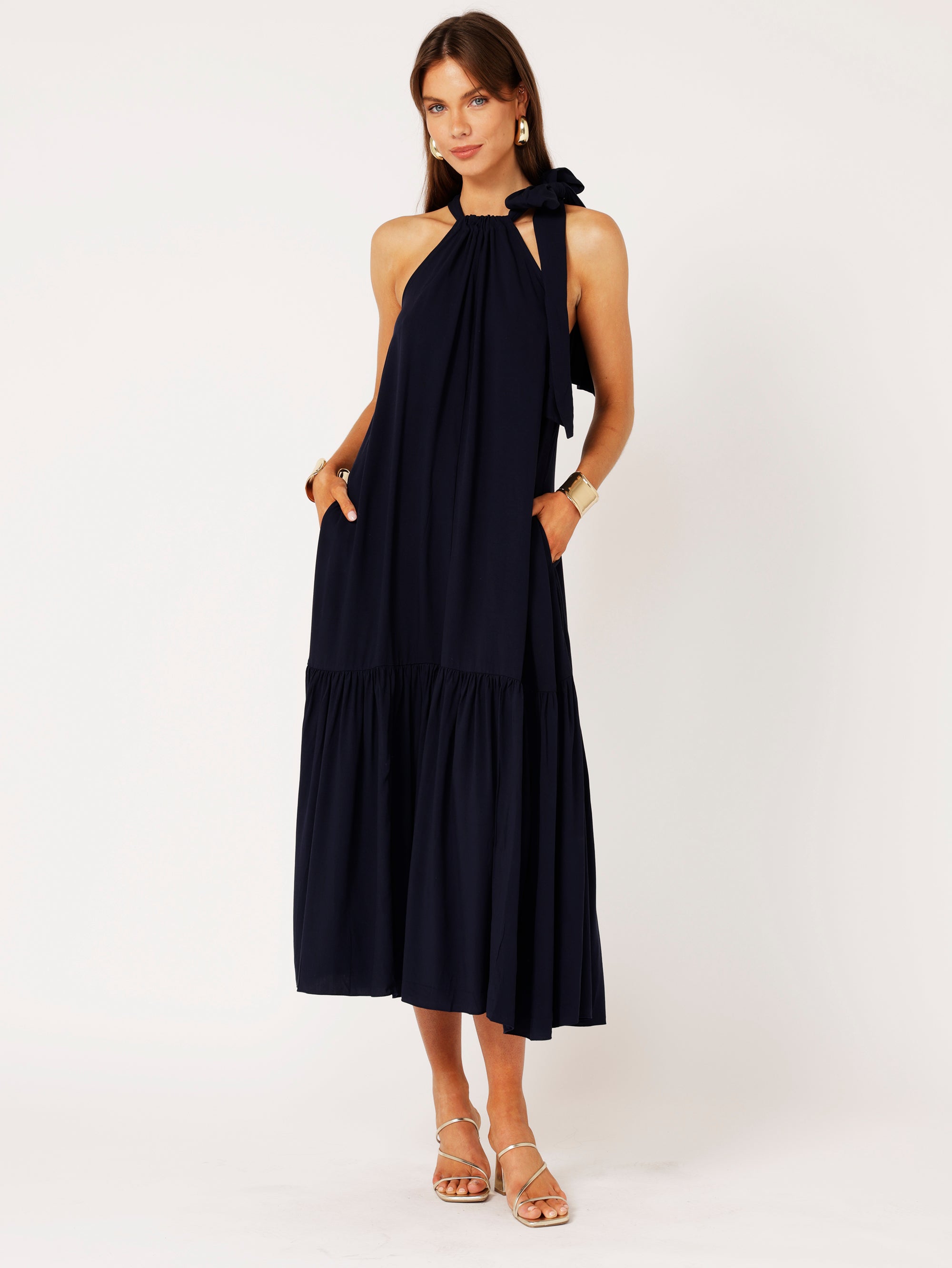 Saffron Road Resort Dress Maxi Dress Navy