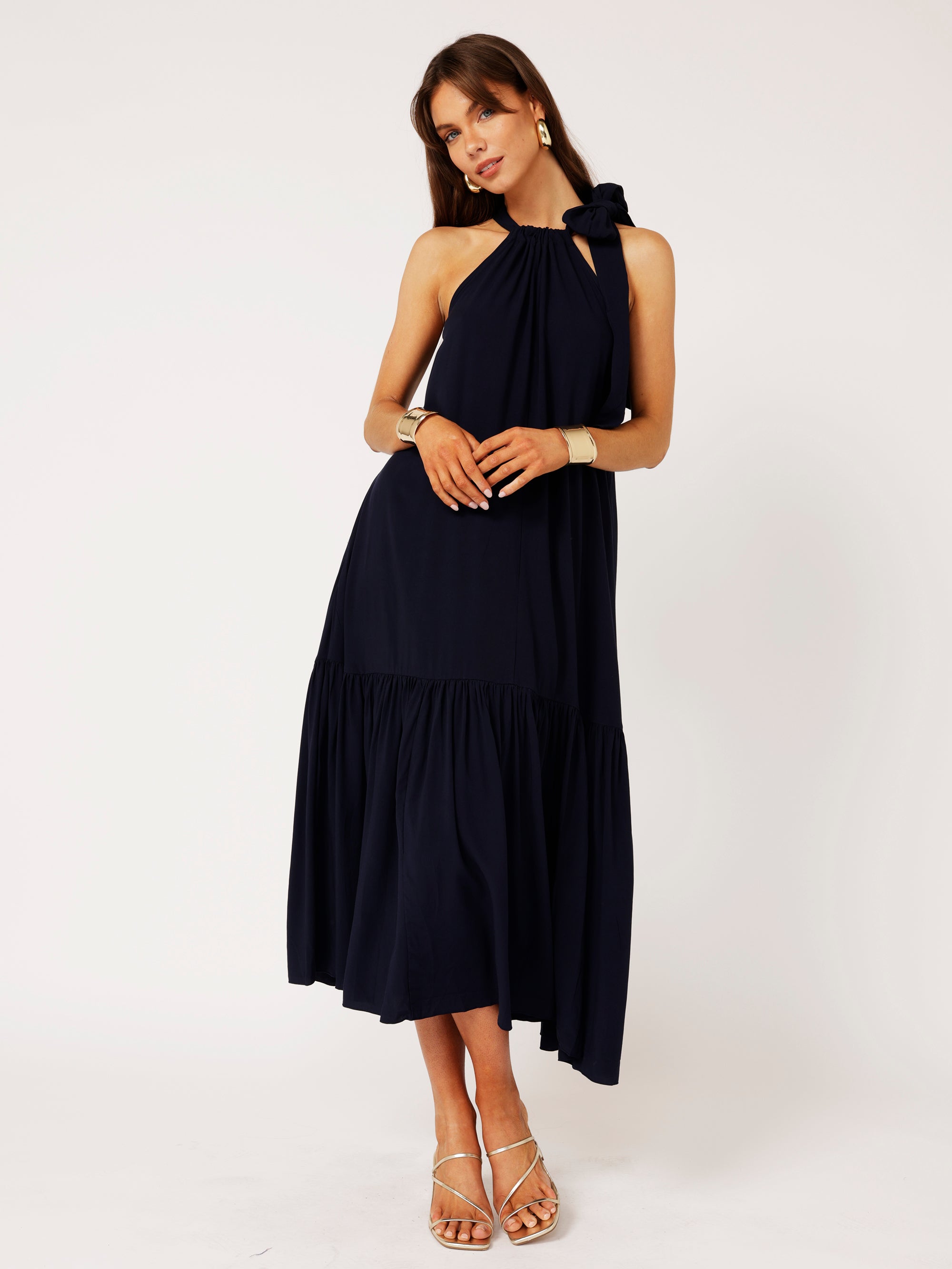 Saffron Road Resort Dress Maxi Dress Navy
