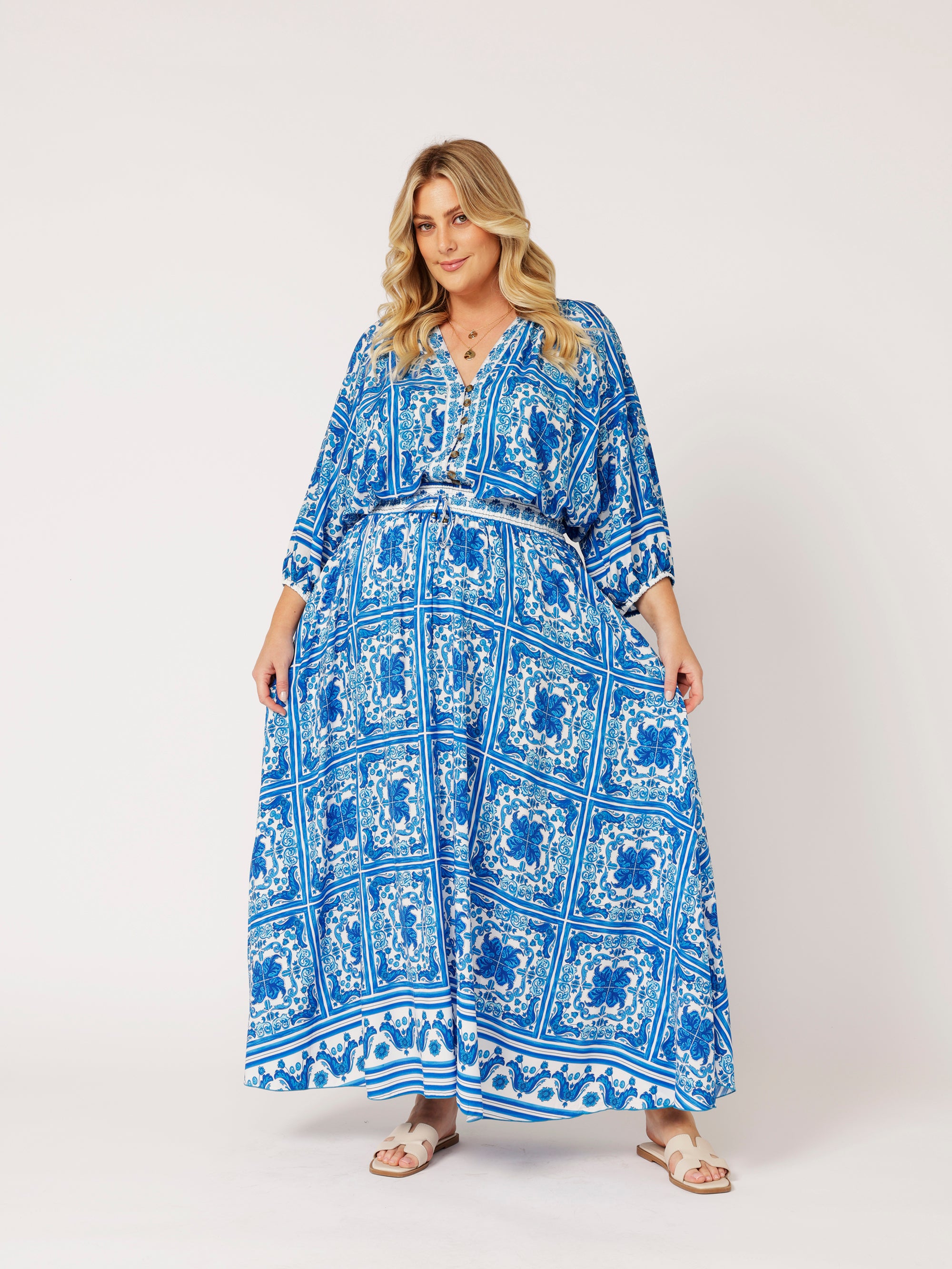 Take Me Away Blouse | Amalfi Blue - Saffron Road