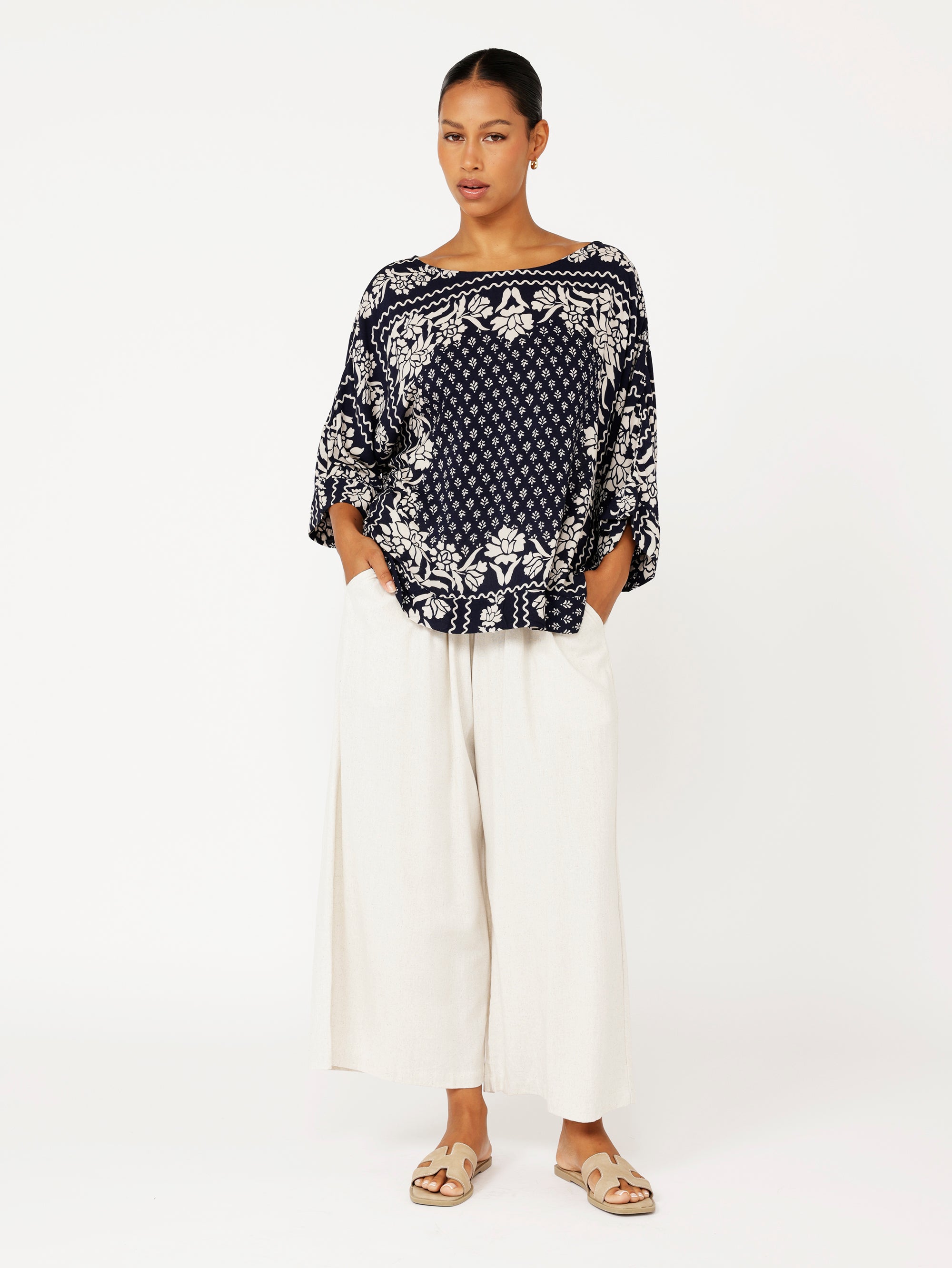 Brooke Top | Heritage Bandana - Saffron Road