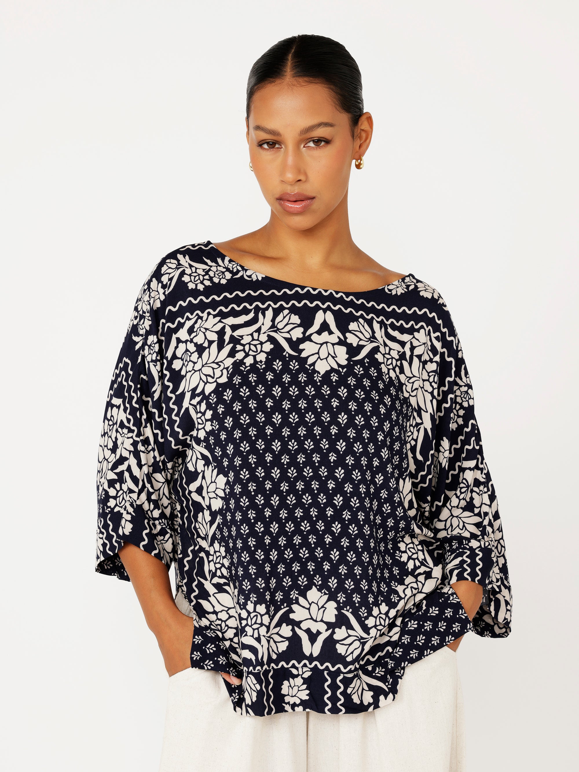 Brooke Top | Heritage Bandana - Saffron Road