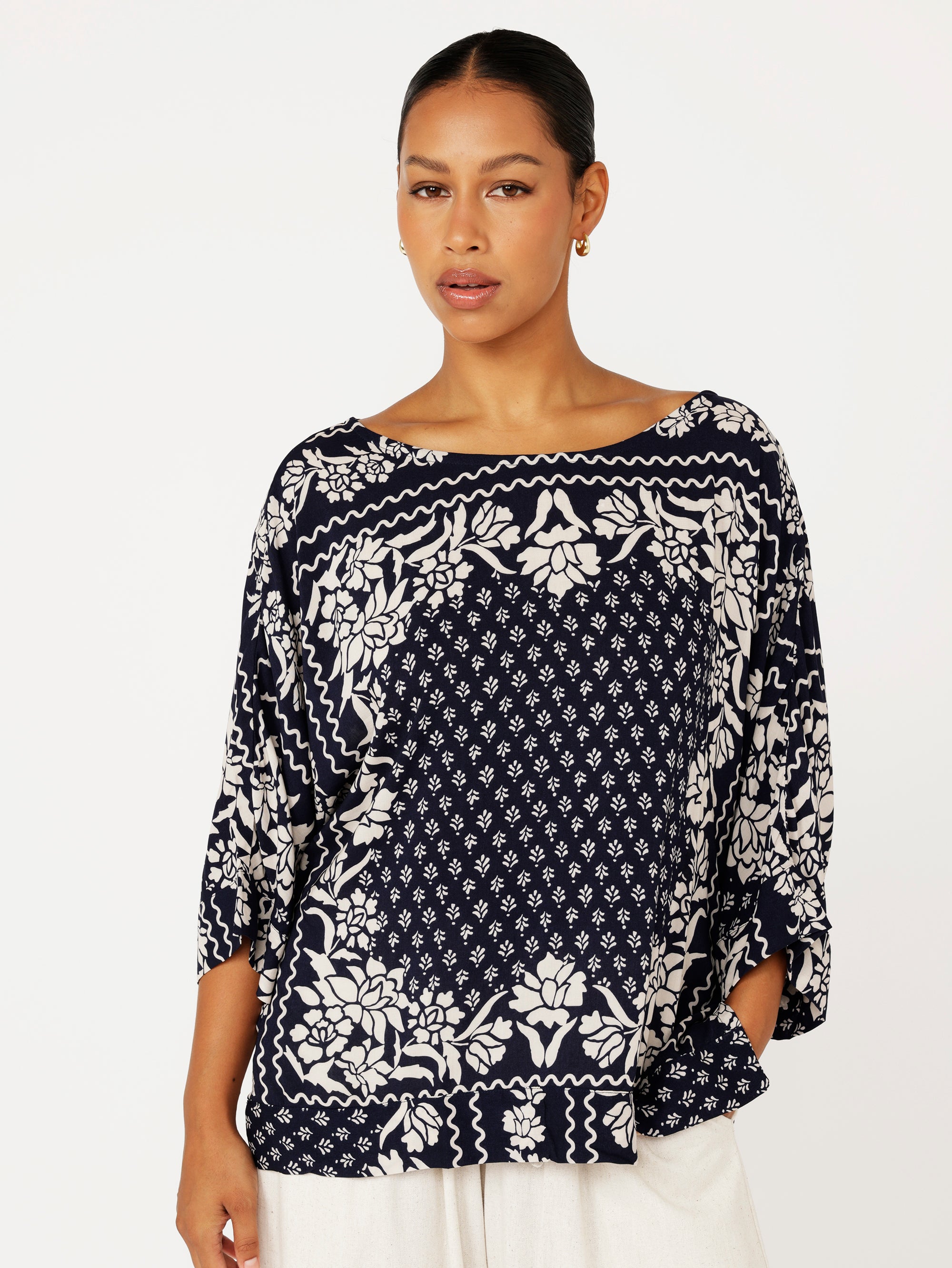 Brooke Top | Heritage Bandana - Saffron Road