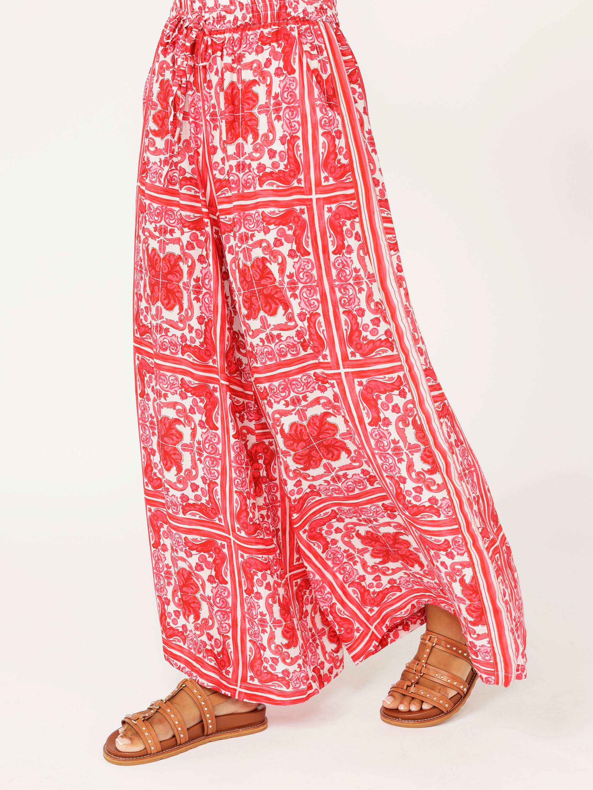 Palazzo Pant | Hibiscus Heat - Saffron Road