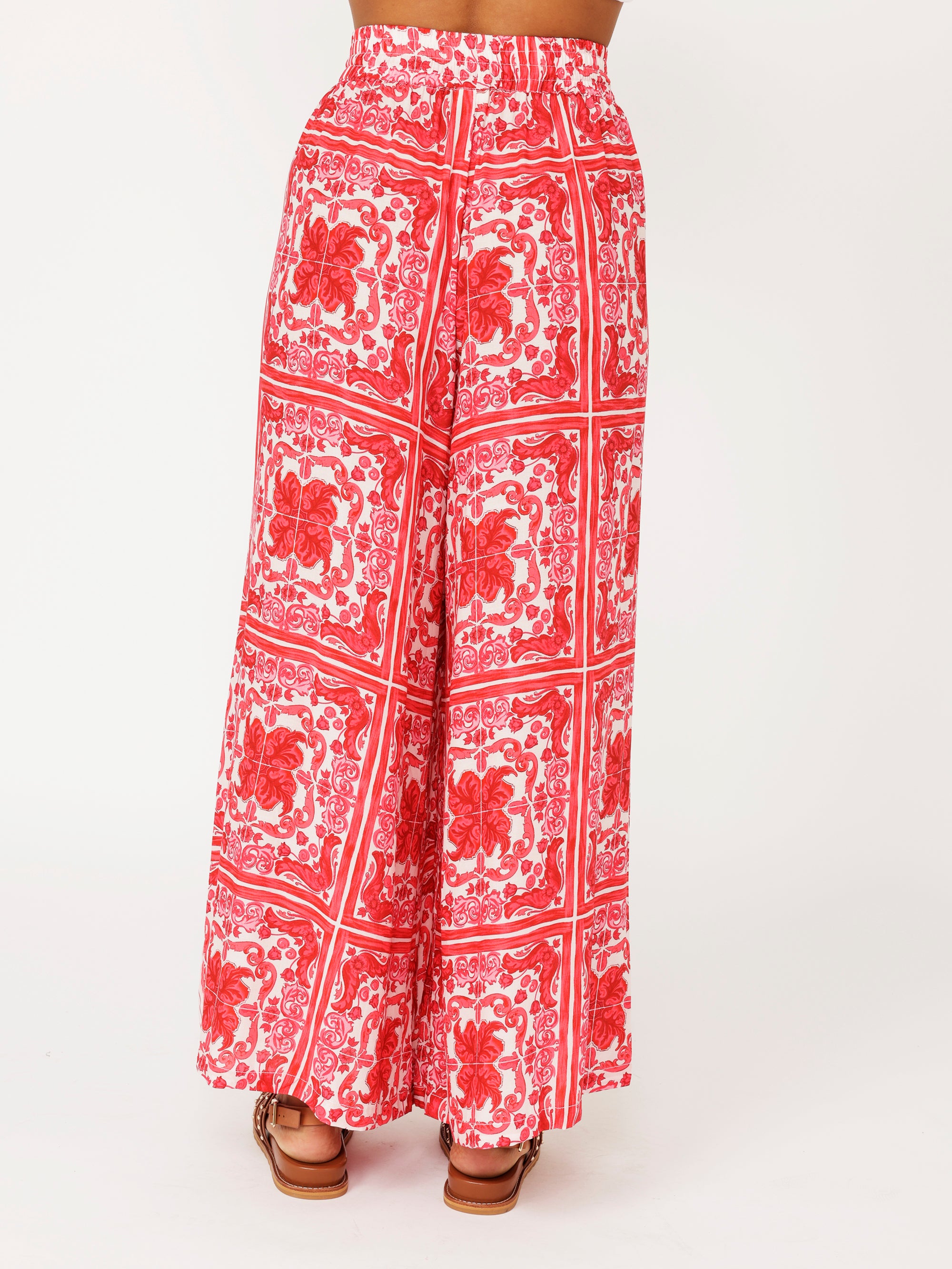 Palazzo Pant | Hibiscus Heat - Saffron Road
