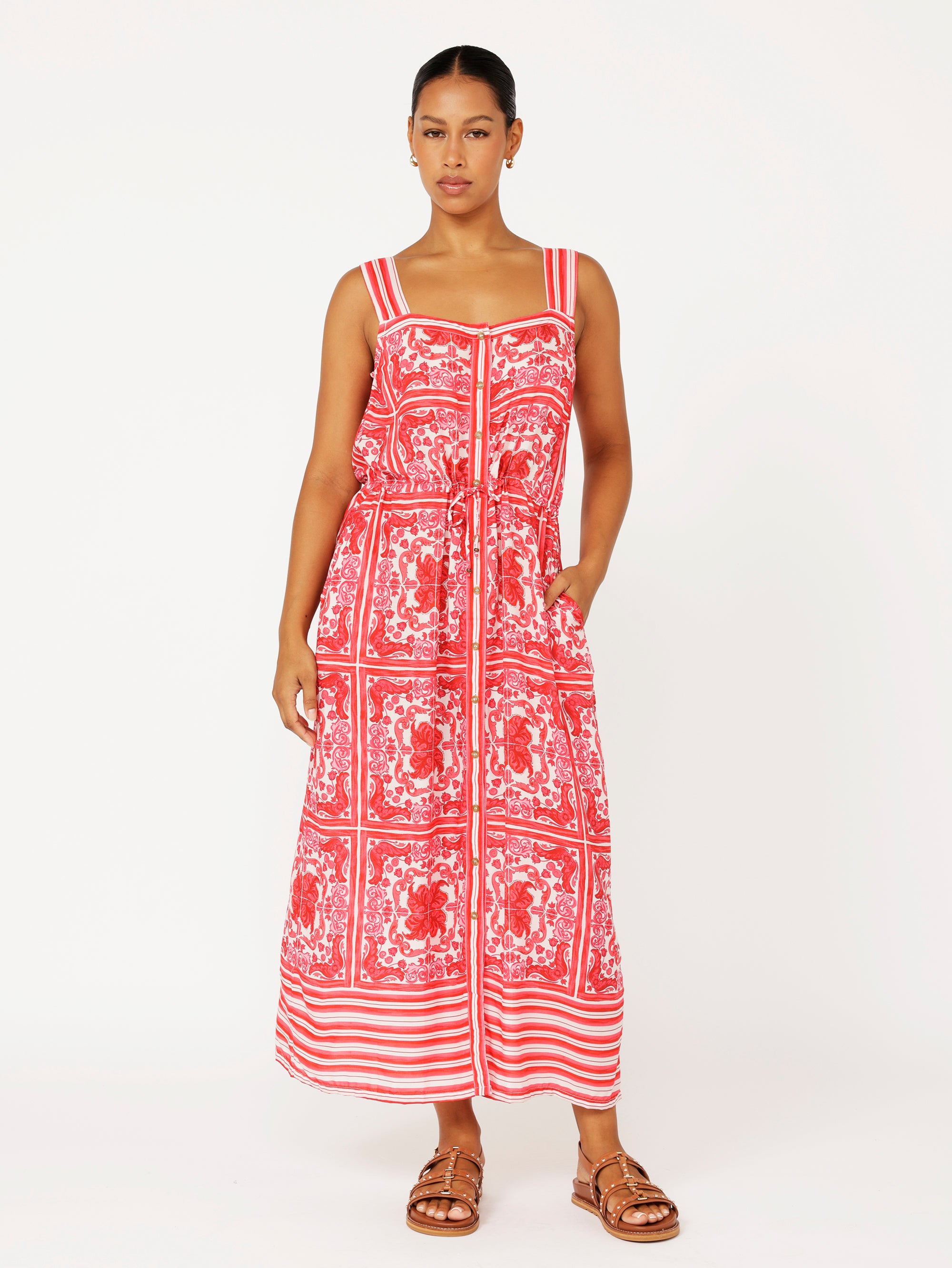Emma Dress | Hibiscus Heat - Saffron Road