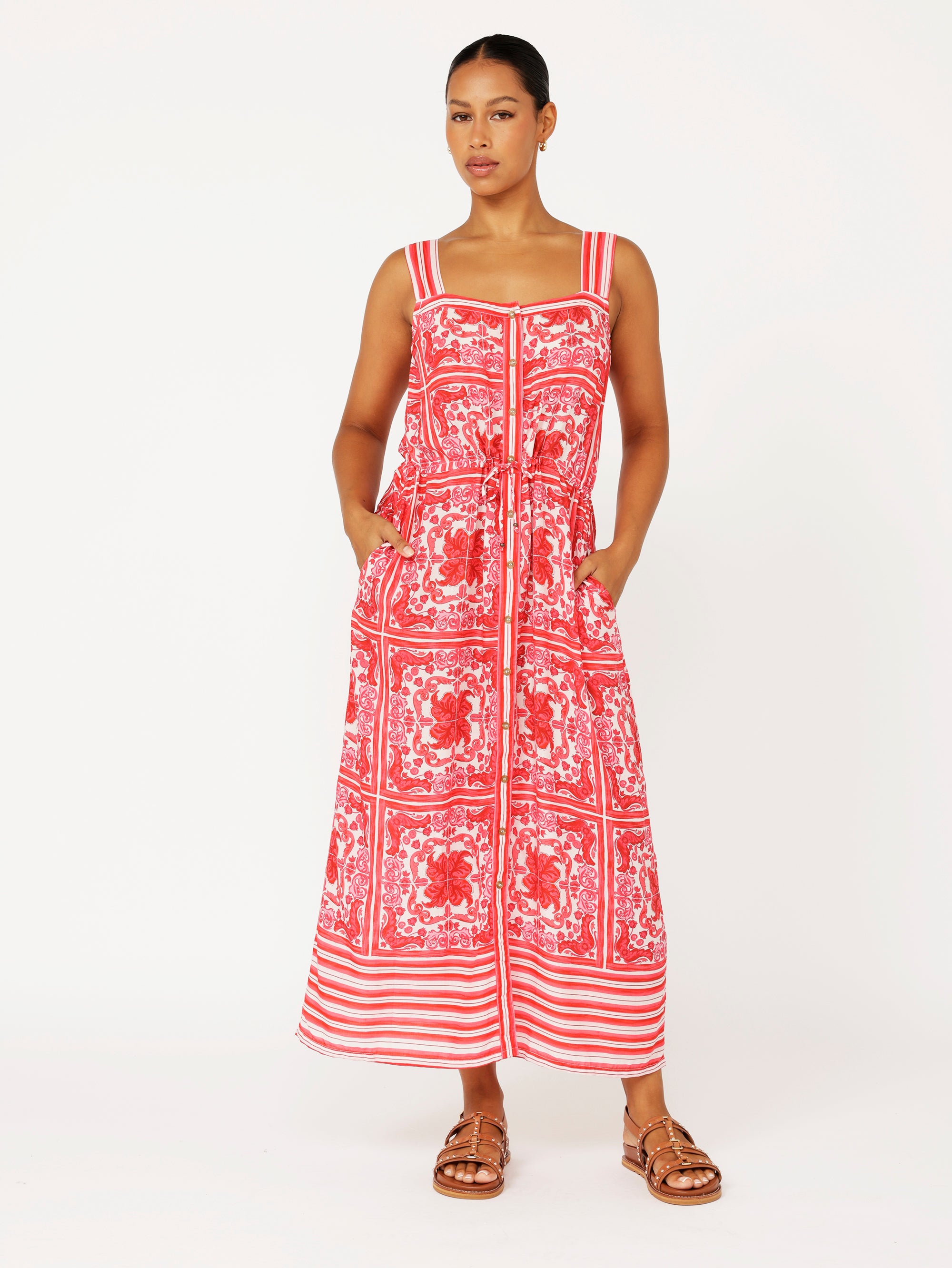 Emma Dress | Hibiscus Heat - Saffron Road