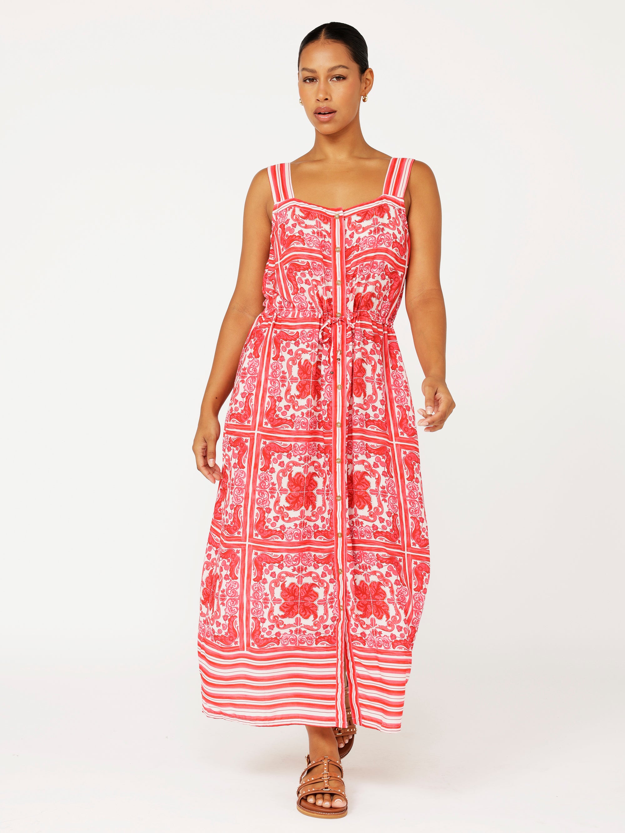 Emma Dress | Hibiscus Heat - Saffron Road