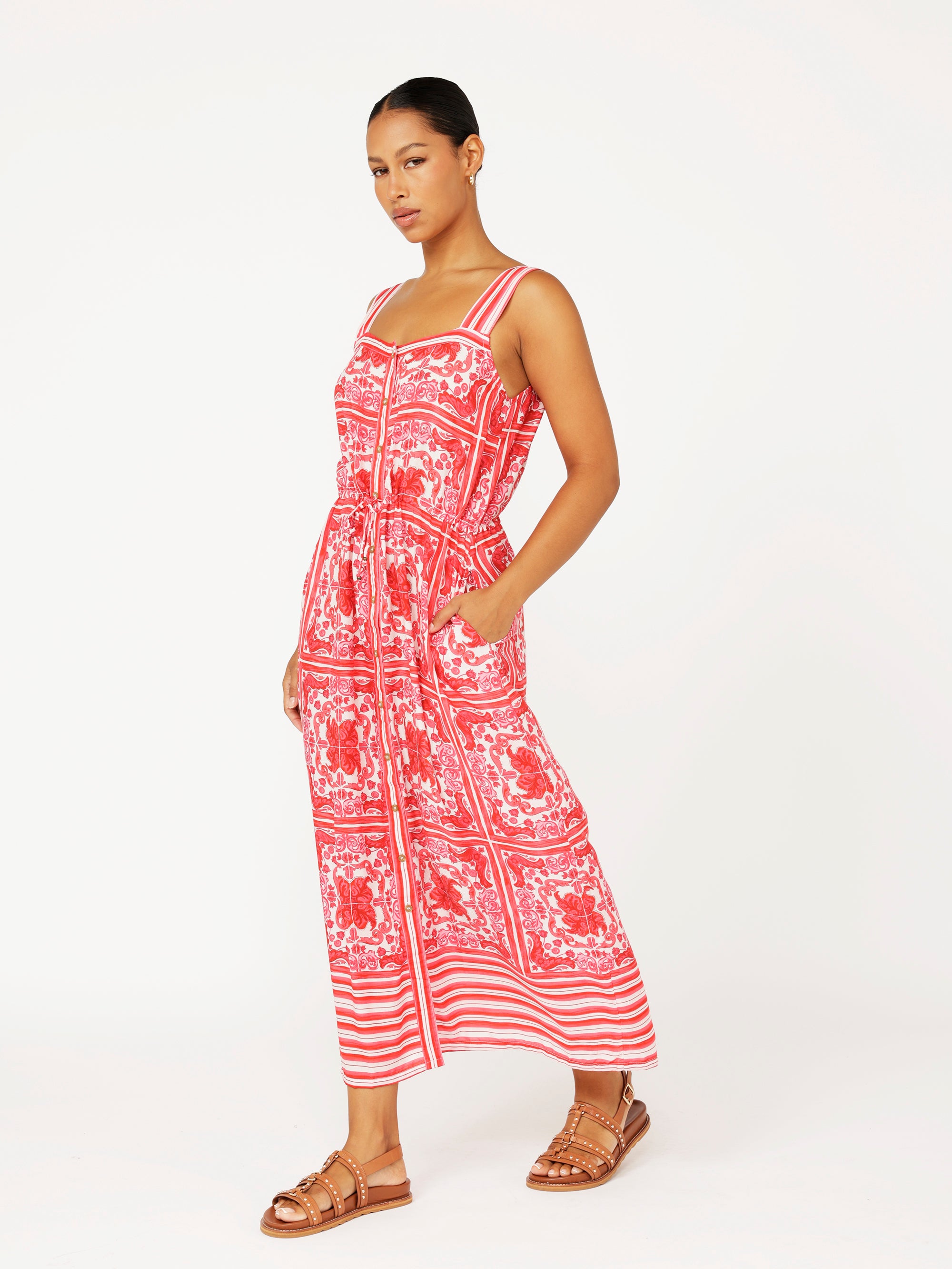 Emma Dress | Hibiscus Heat - Saffron Road