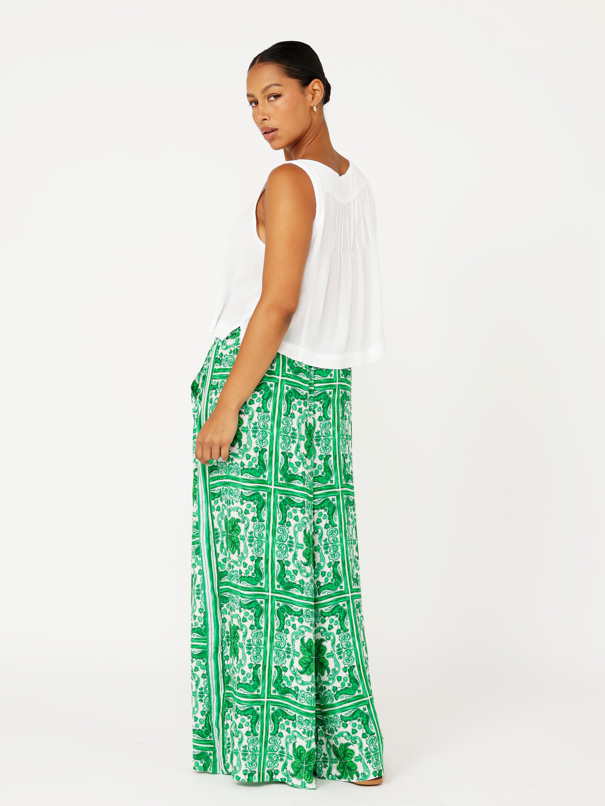 Palazzo Pant | Emerald - Saffron Road