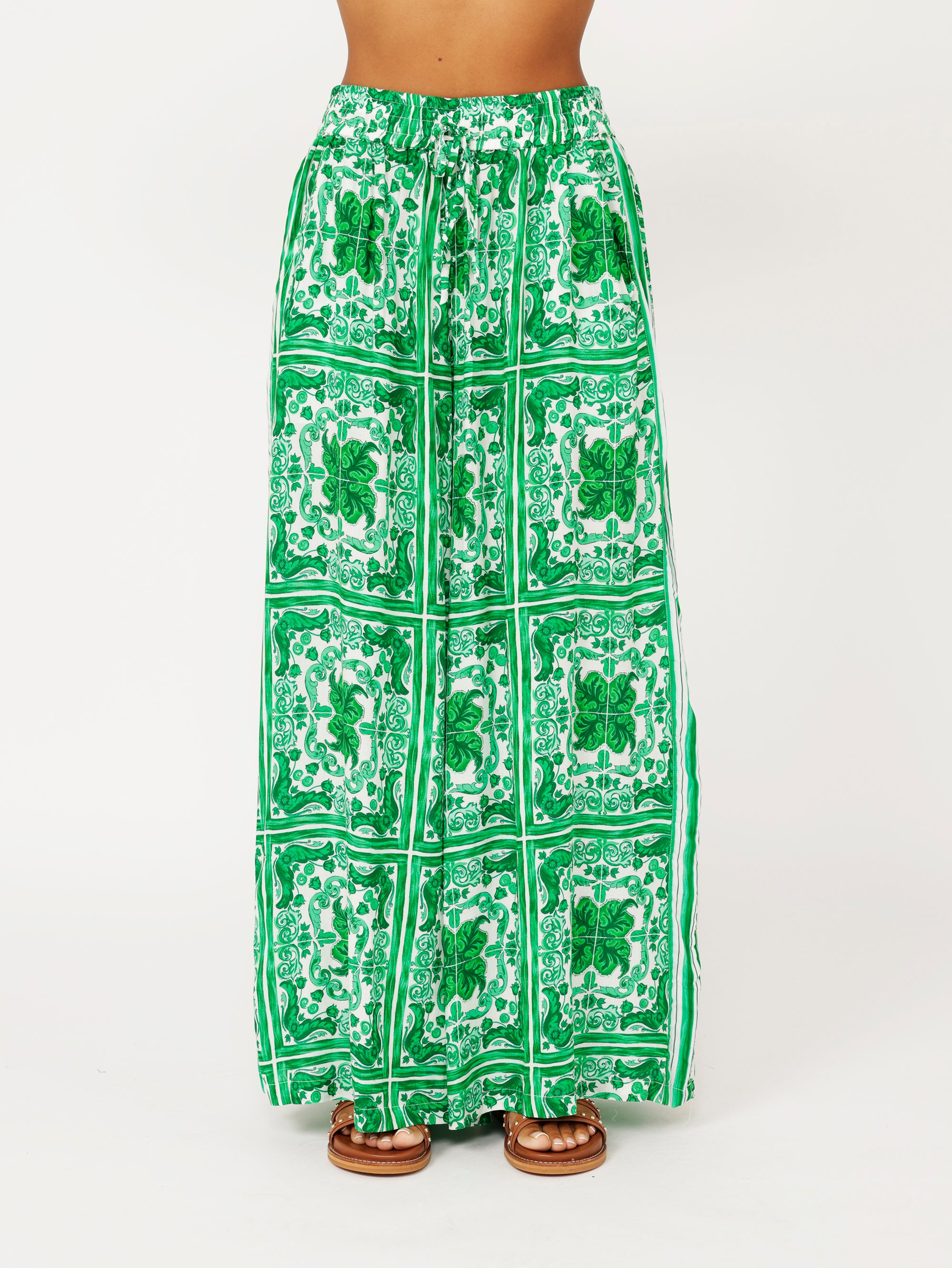 Palazzo Pant | Emerald - Saffron Road