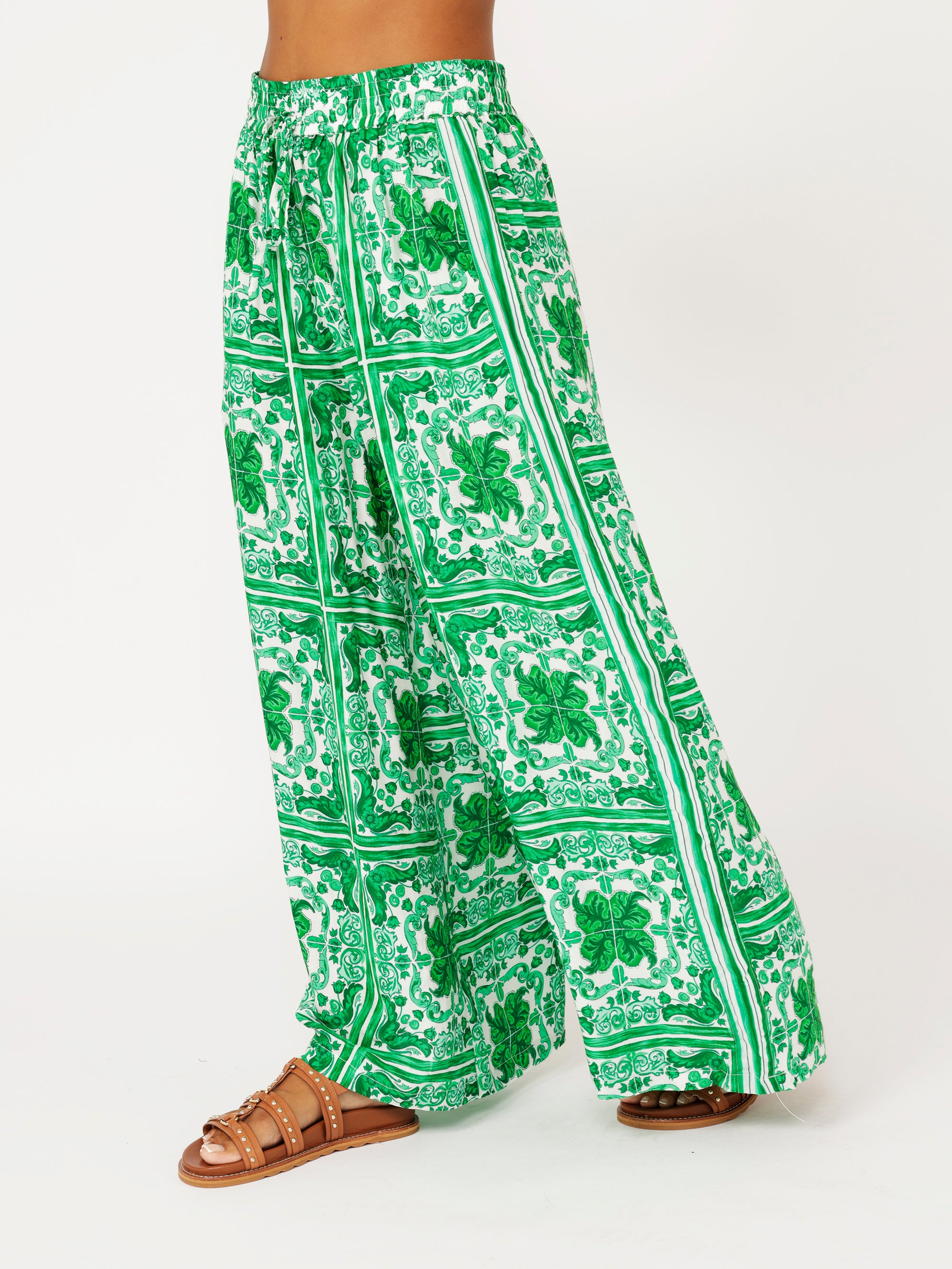 Palazzo Pant | Emerald - Saffron Road