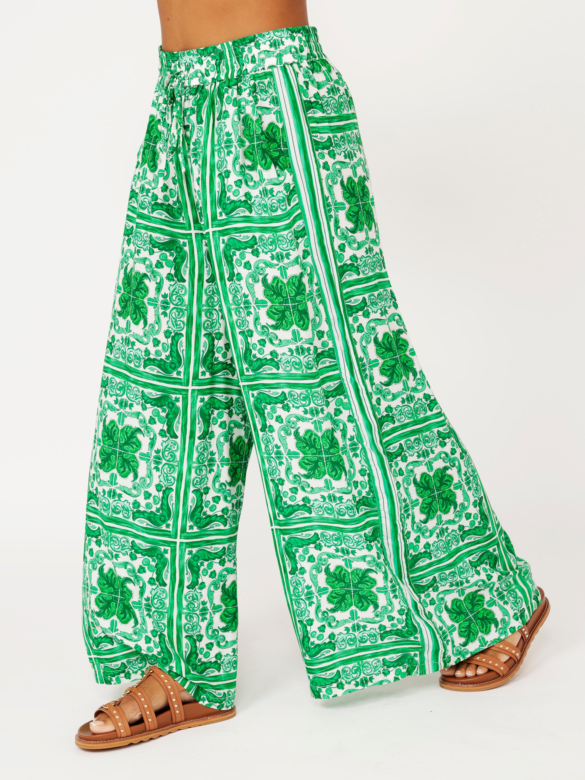 Palazzo Pant | Emerald - Saffron Road