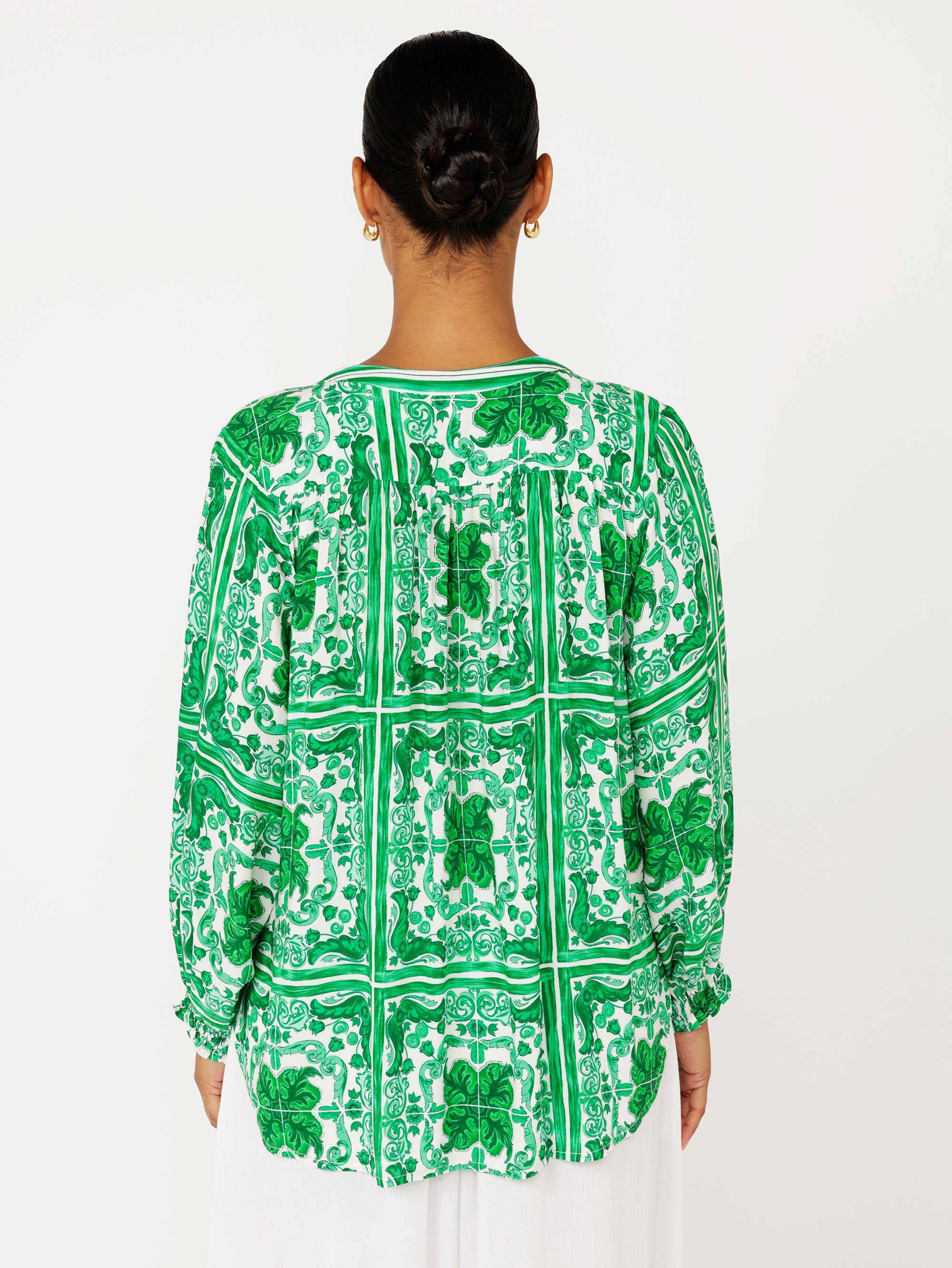 Amber Blouse | Emerald - Saffron Road