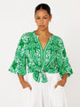 Amber Blouse | Emerald - Saffron Road