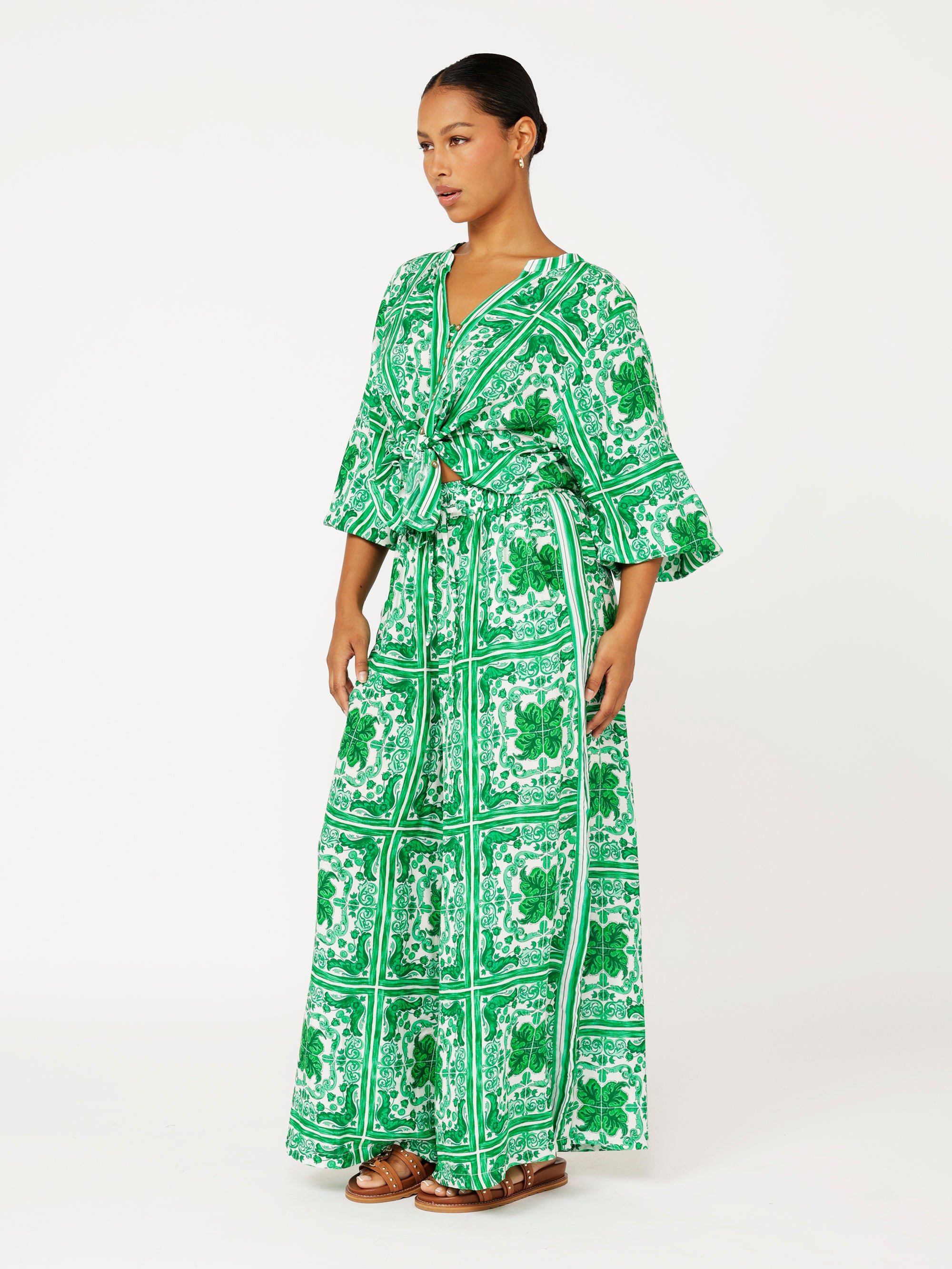 Amber Blouse | Emerald - Saffron Road