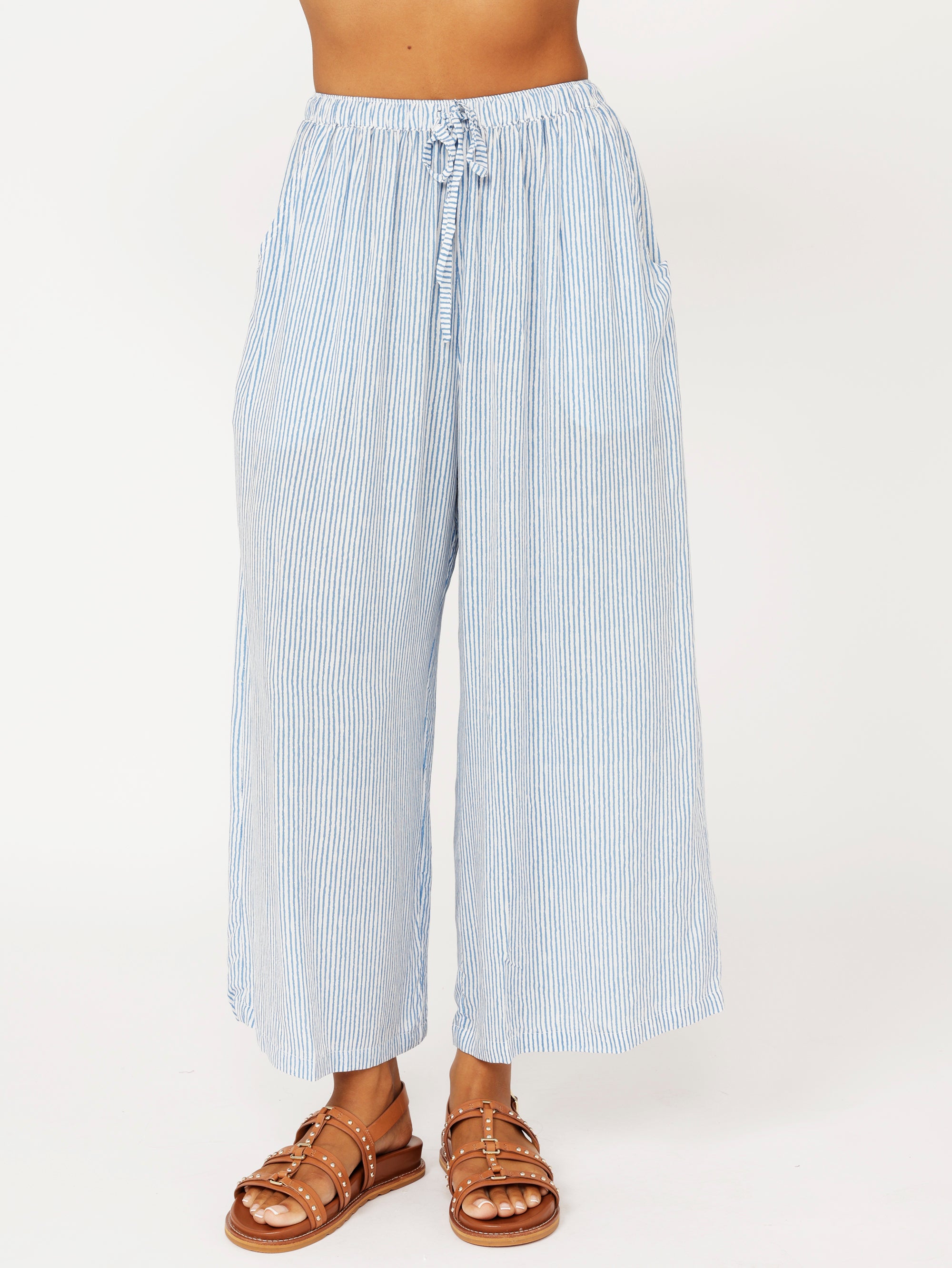 Island Pant | Coastal Mini Stripe - Saffron Road
