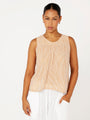Zephyr Tank | Tan Mini Stripe - Saffron Road