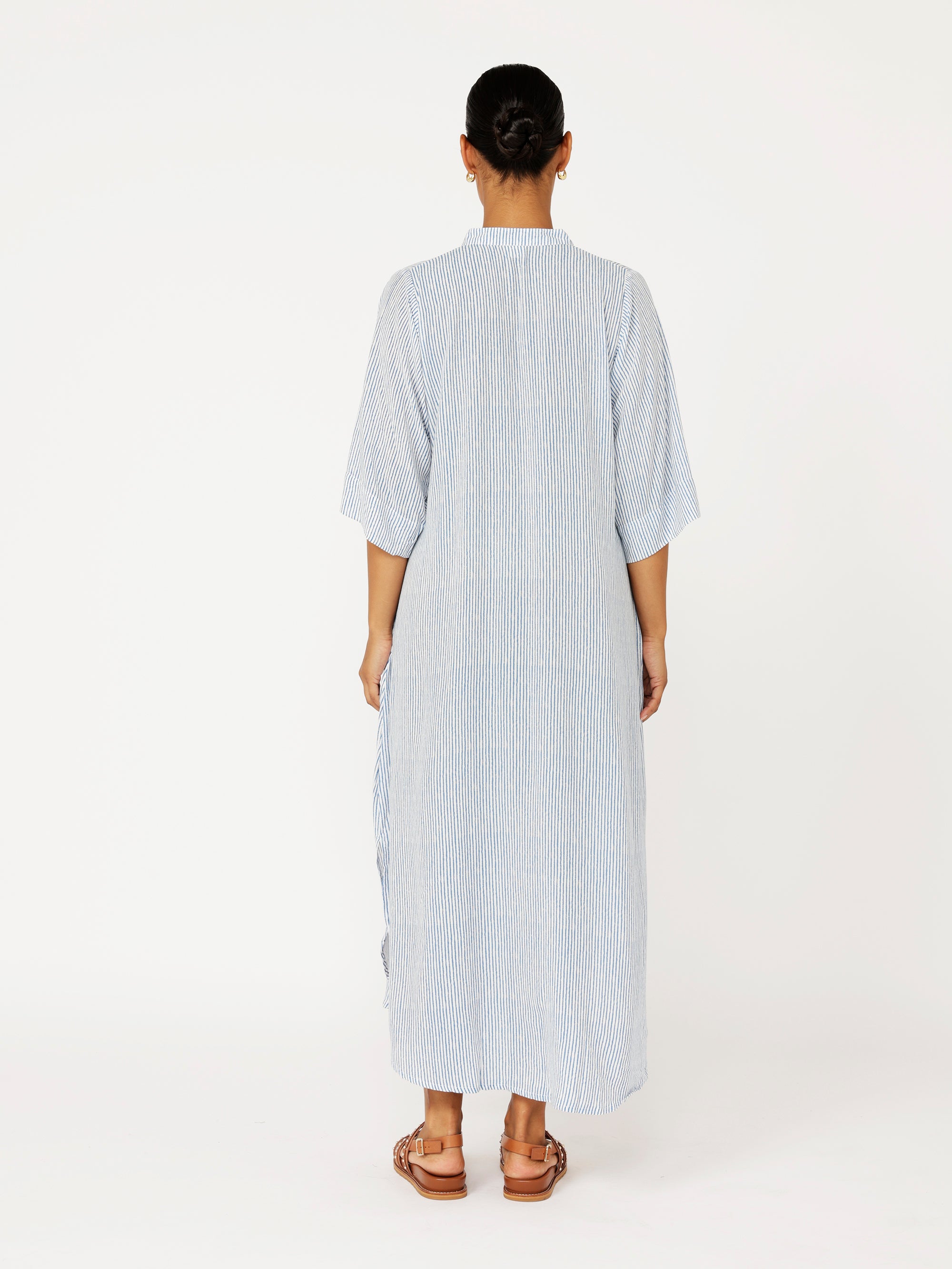 Shirt Dress | Coastal Mini Stripe - Saffron Road