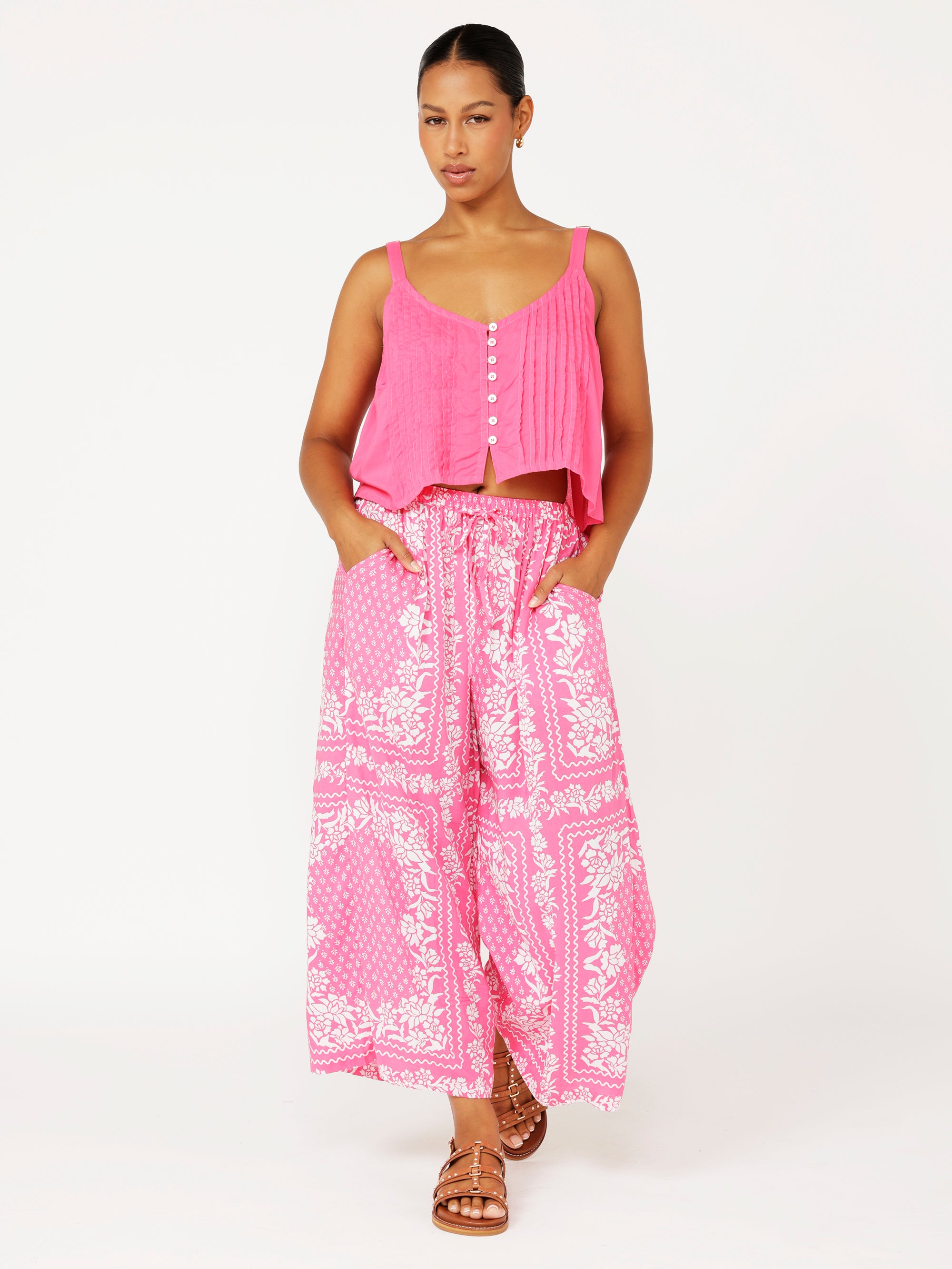 Island Pant | Pink Paradise - Saffron Road