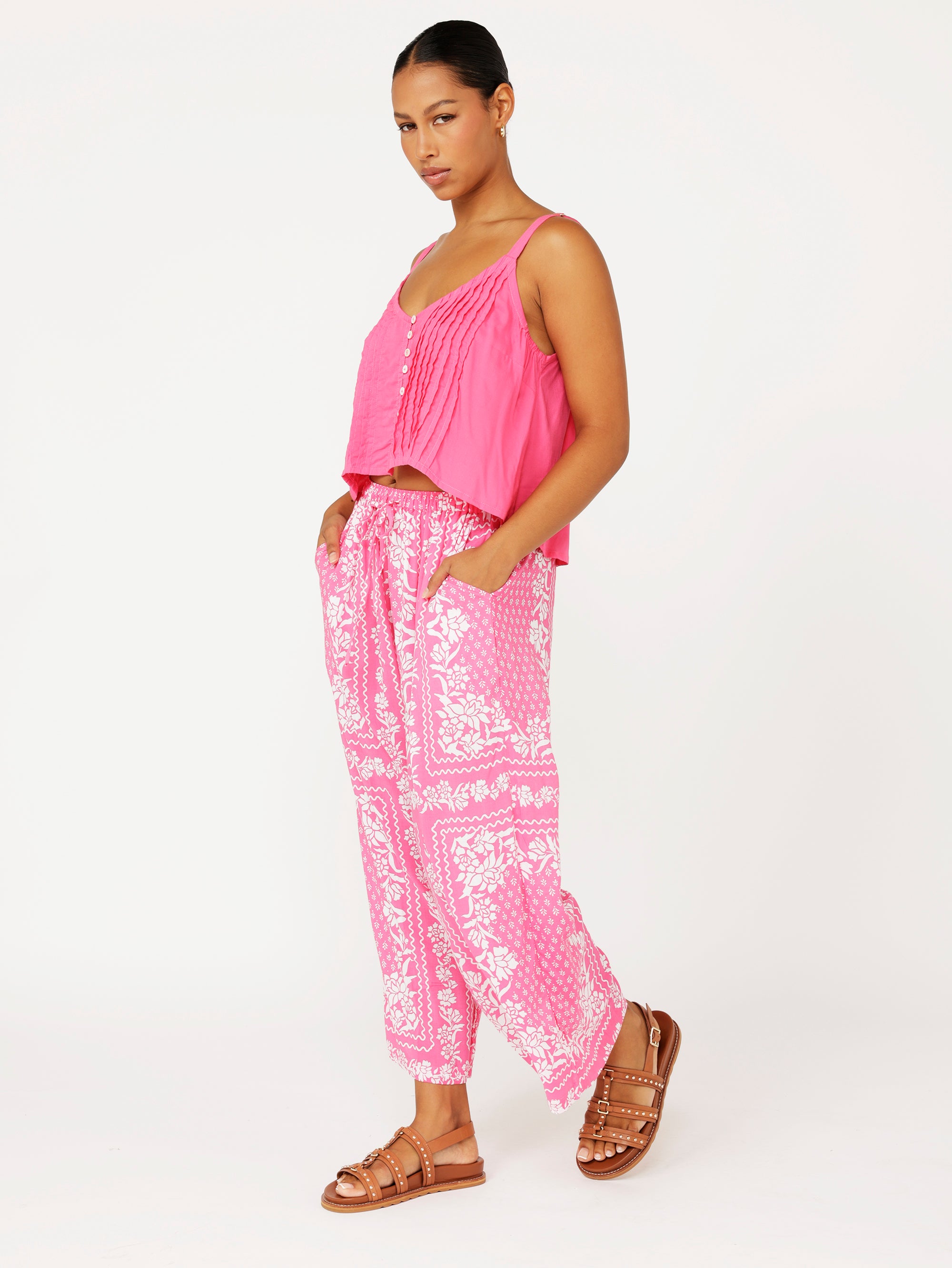 Island Pant | Pink Paradise - Saffron Road