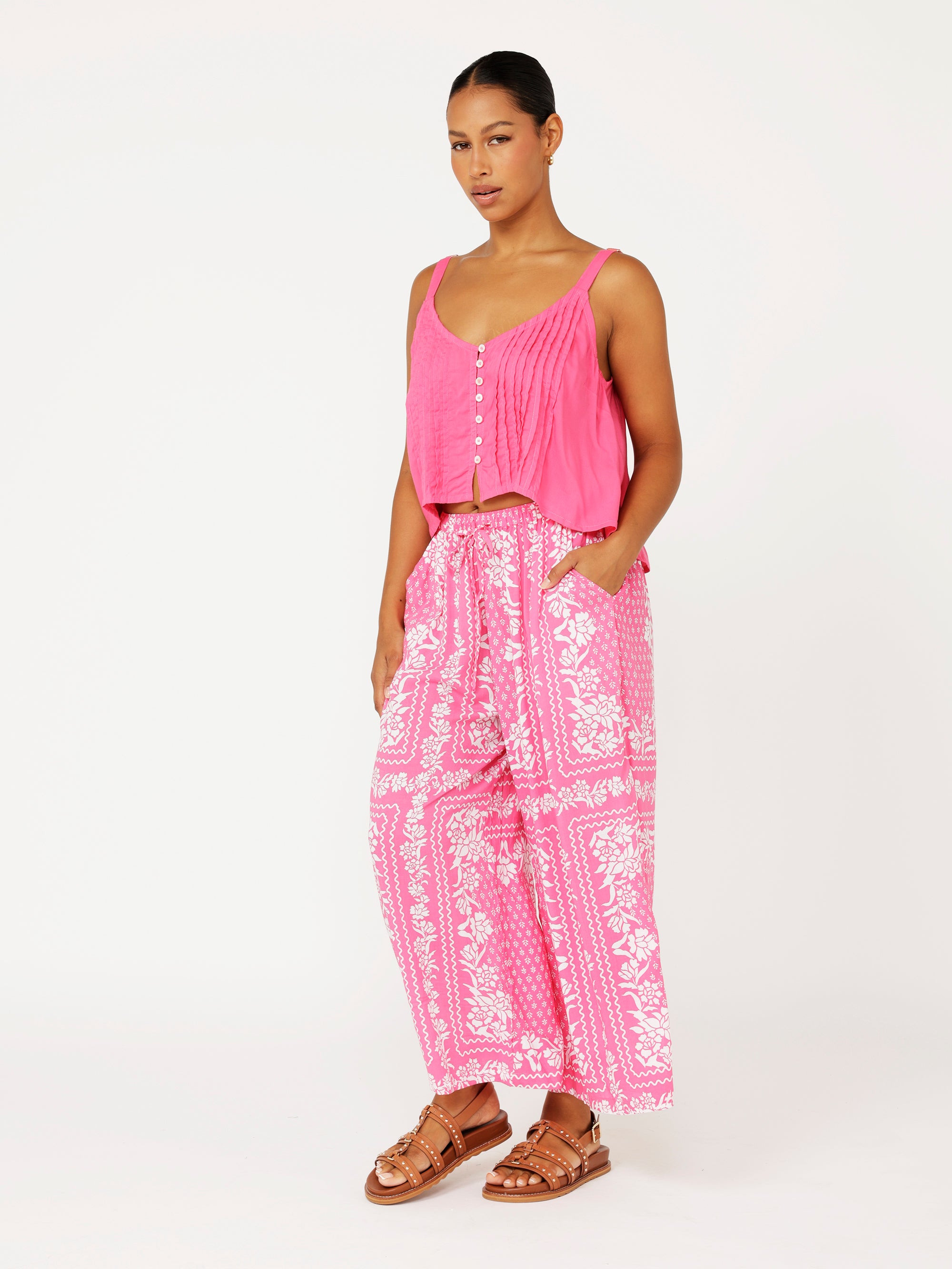 Island Pant | Pink Paradise - Saffron Road