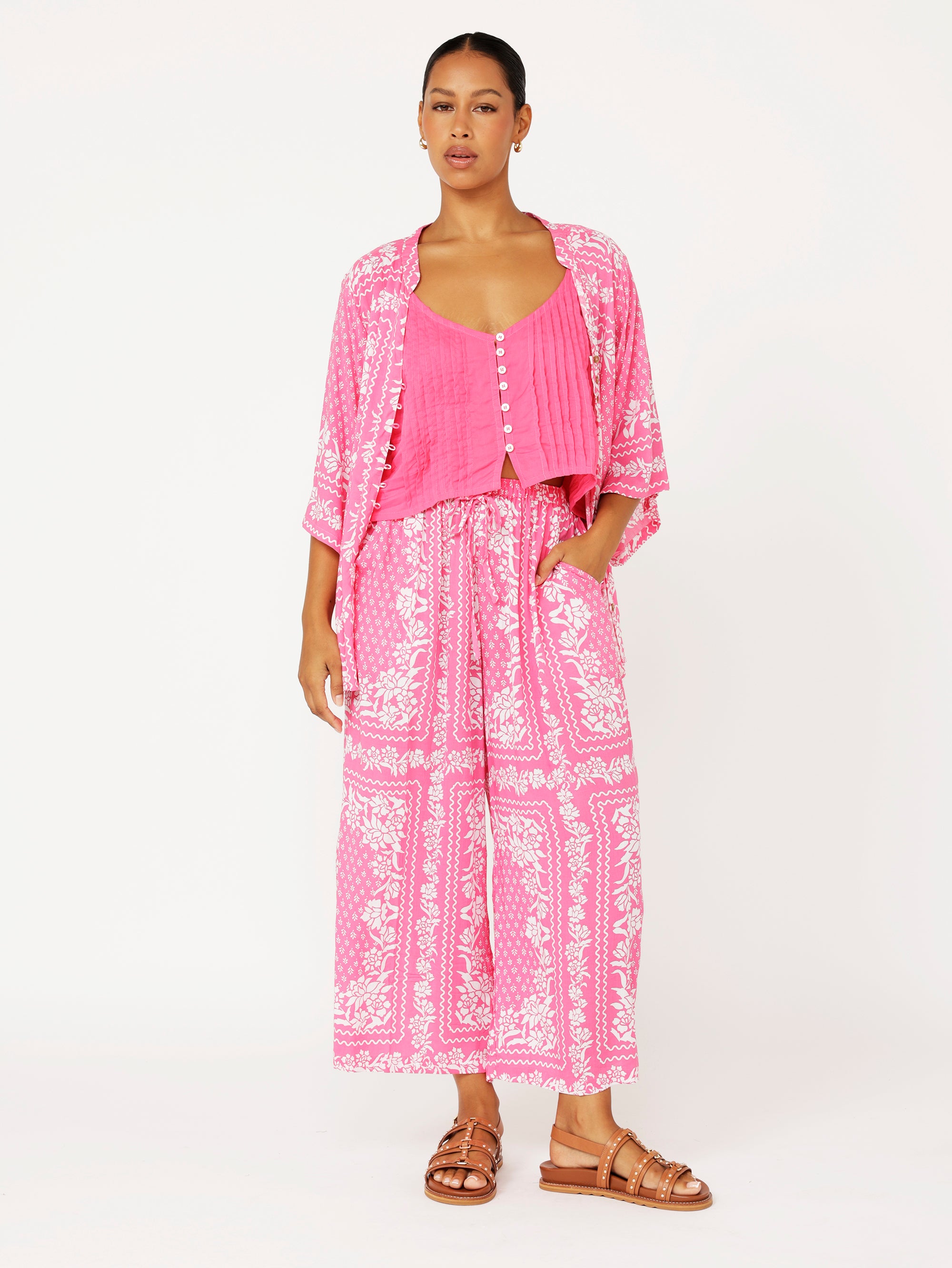 Island Pant | Pink Paradise - Saffron Road