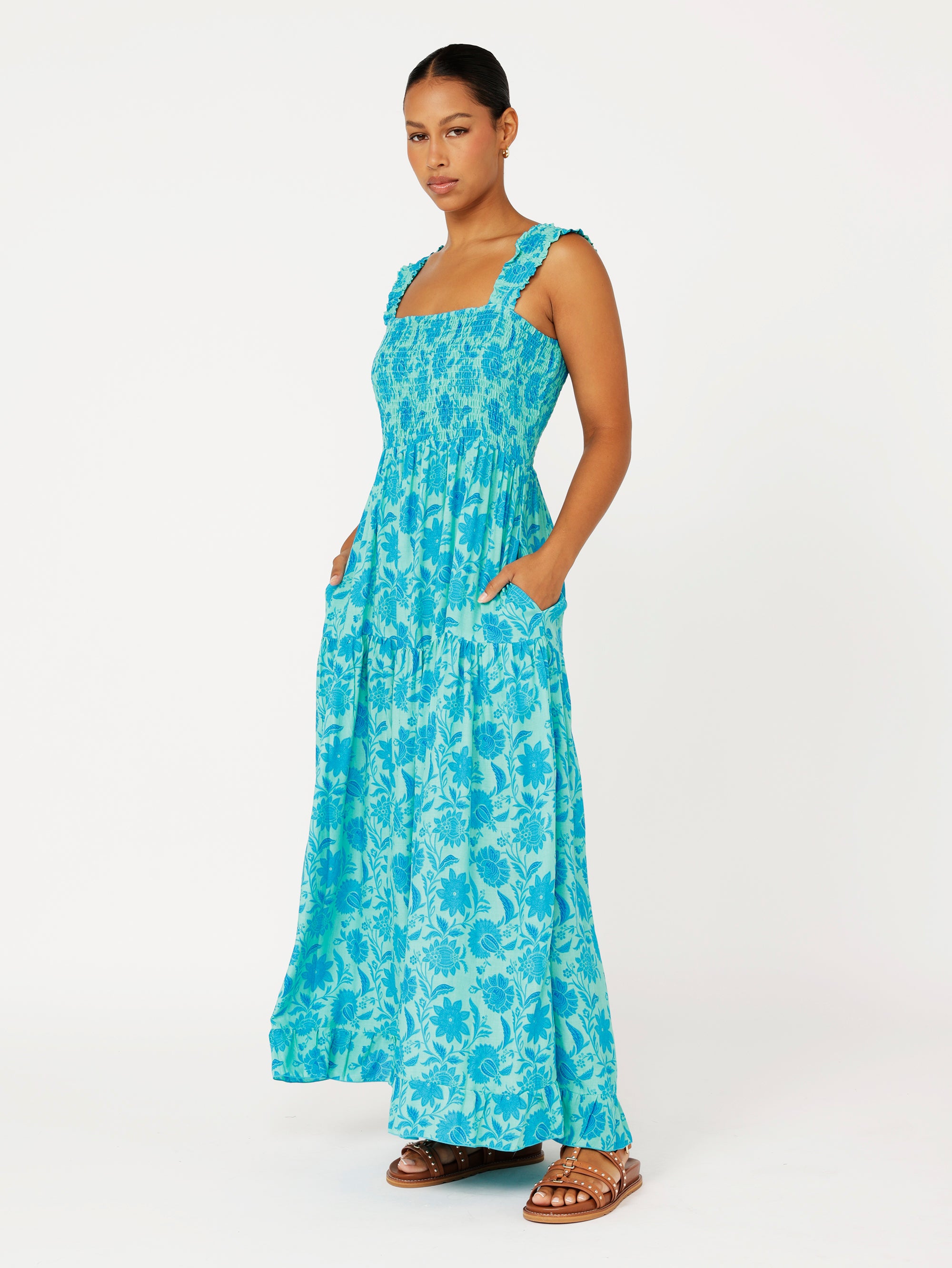 Malibu Dress | Marine Mosaic - Saffron Road
